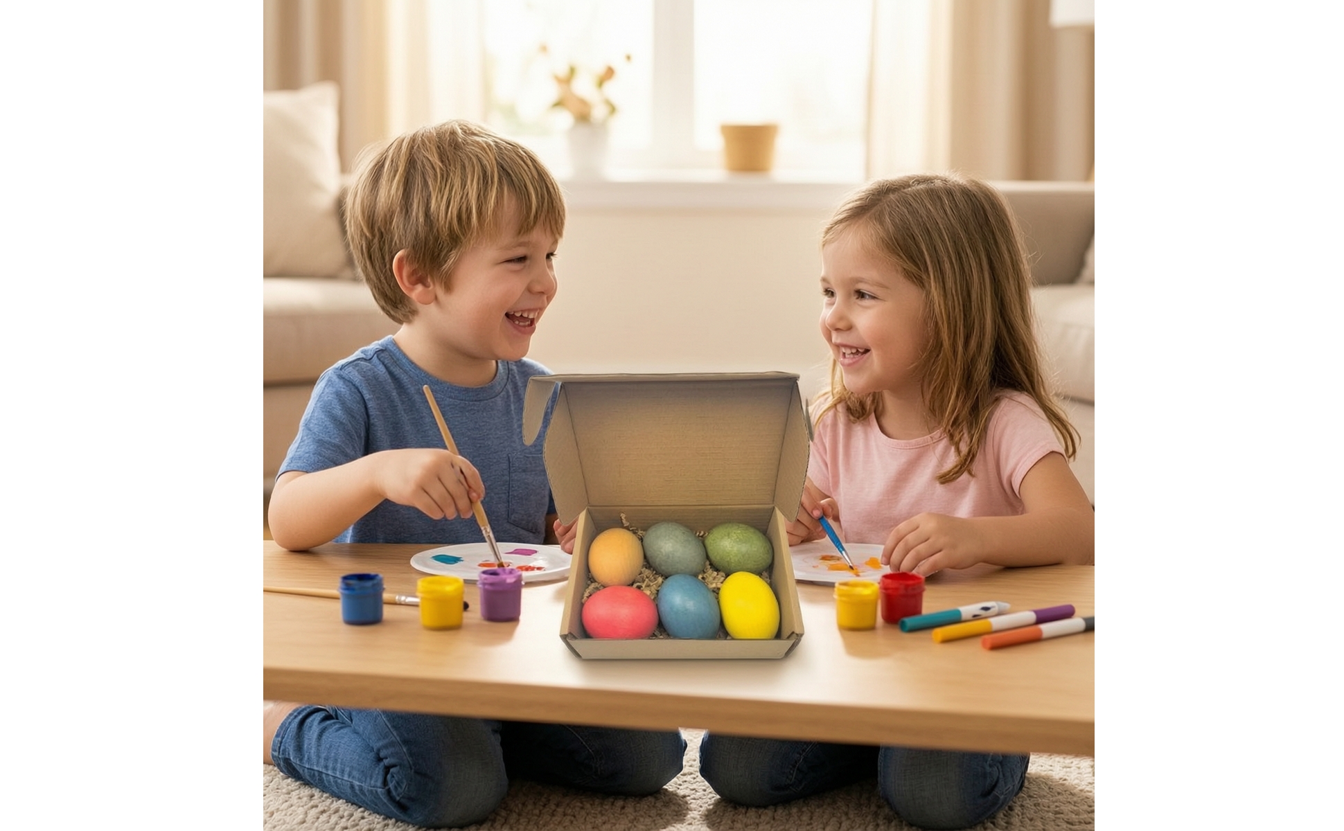 6 Pieces Wooden Easter Eggs Decorative Wooden Egg Smooth for Spring Centerpieces