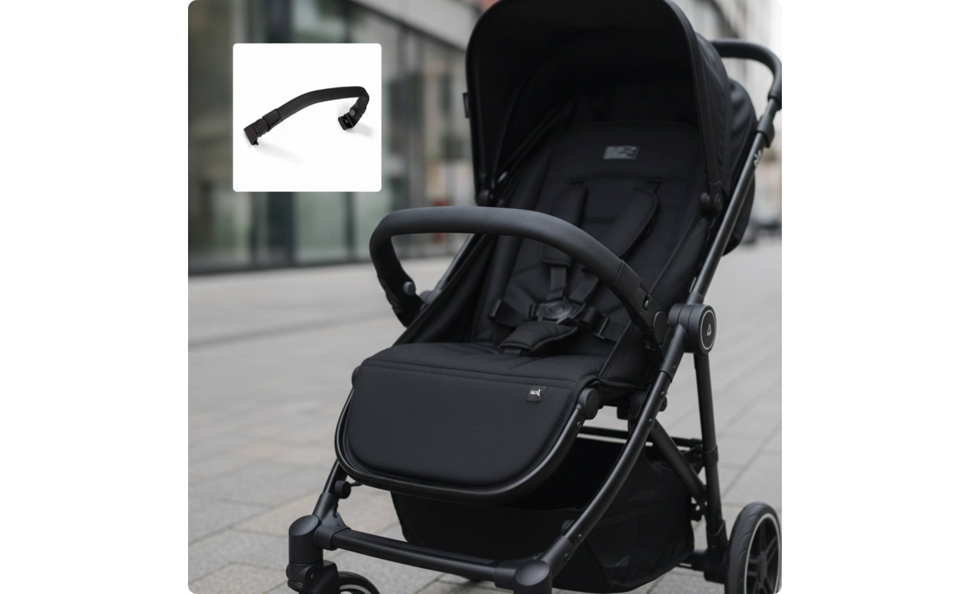 Stroller Bumper Bar Curved Stroller Armrest Textured for Babies, Toddlers