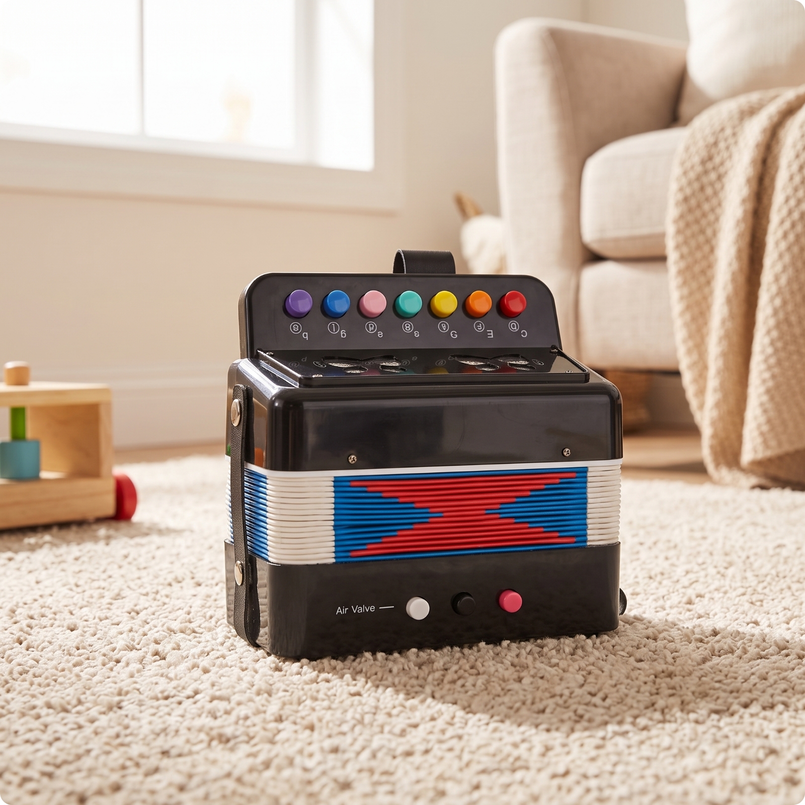 Toy Accordion Easy to Play Kids Accordion Compact for Home Practice, Toddlers