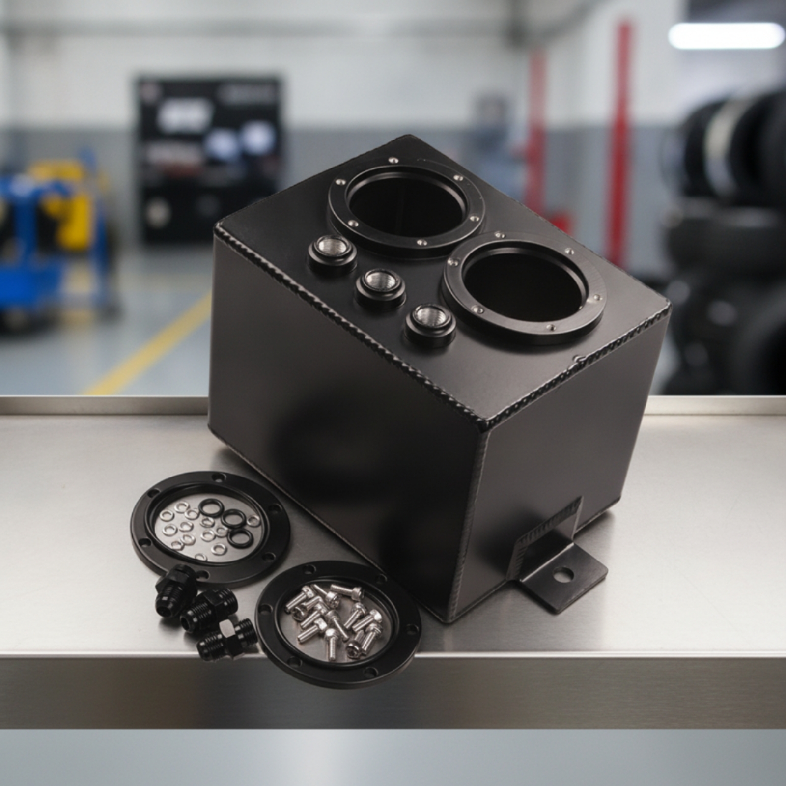 Surge Tank with Fittings Aluminum Fuel Surge Tank Welded for Racers - Produktbild 4