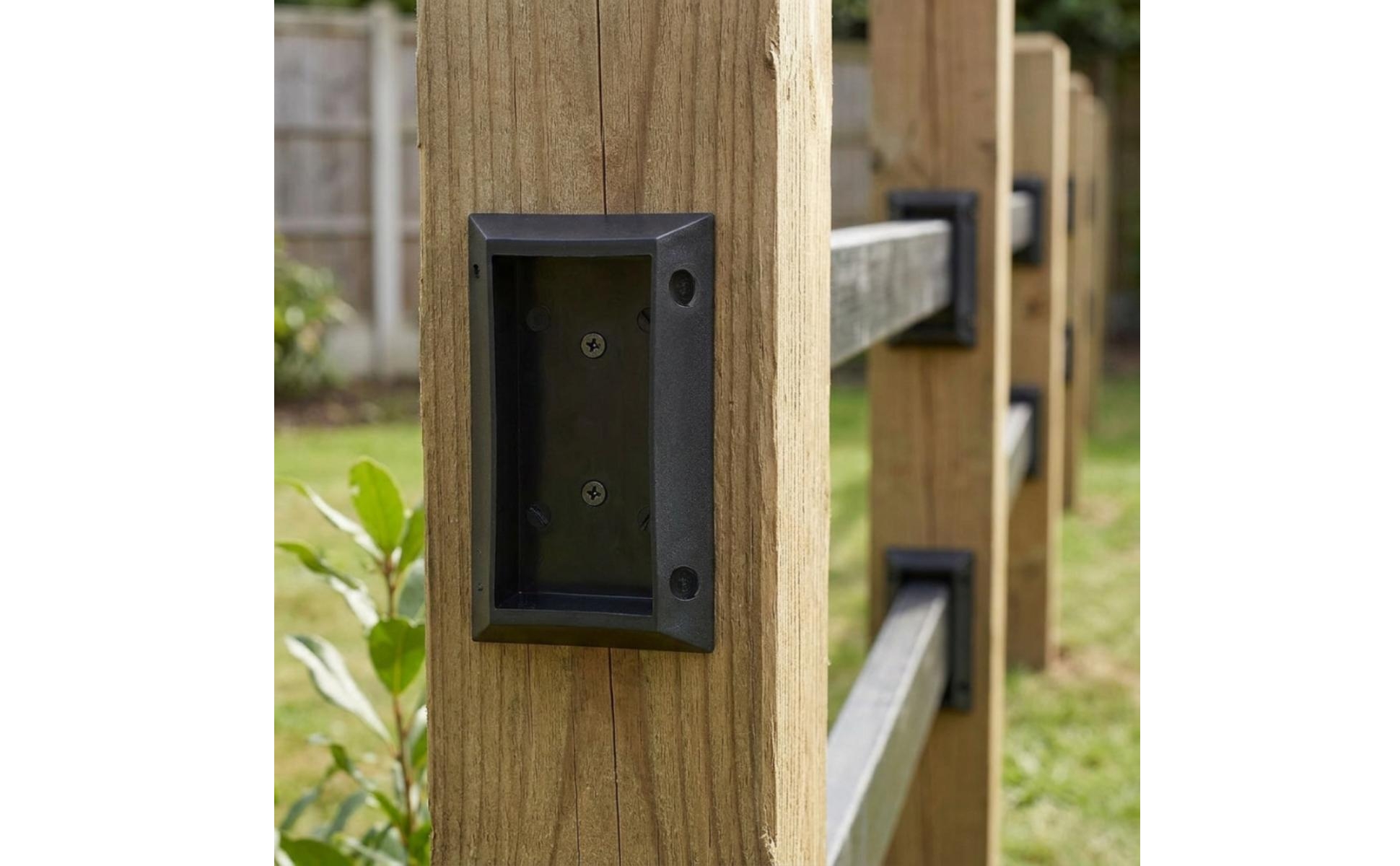 20 Pieces Railing Connector Outdoor Fence Post Mounting Base Pre-Drilled