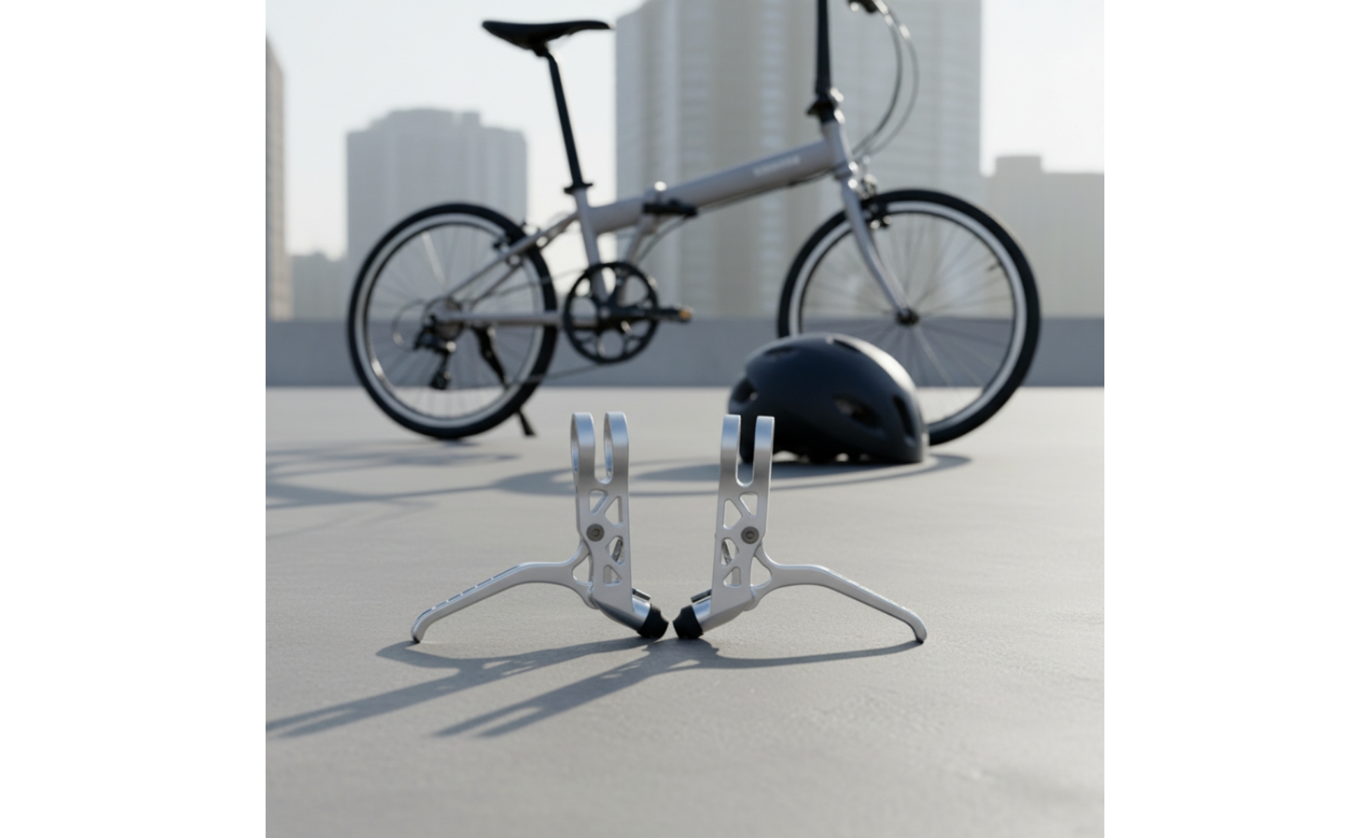 Folding Bike Brake Lever CNC-Machined for City Cycling, Cyclists, Commuters