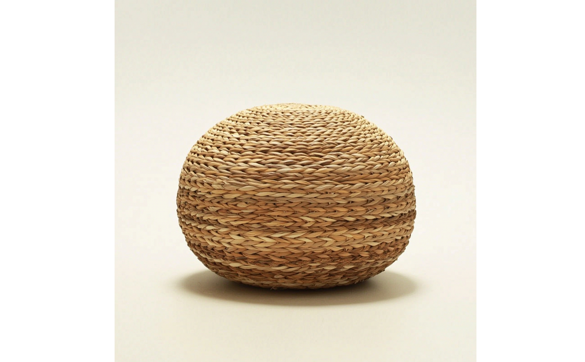 Woven Stool Natural Fiber Pouf Braided for Living Room, Dressing Area