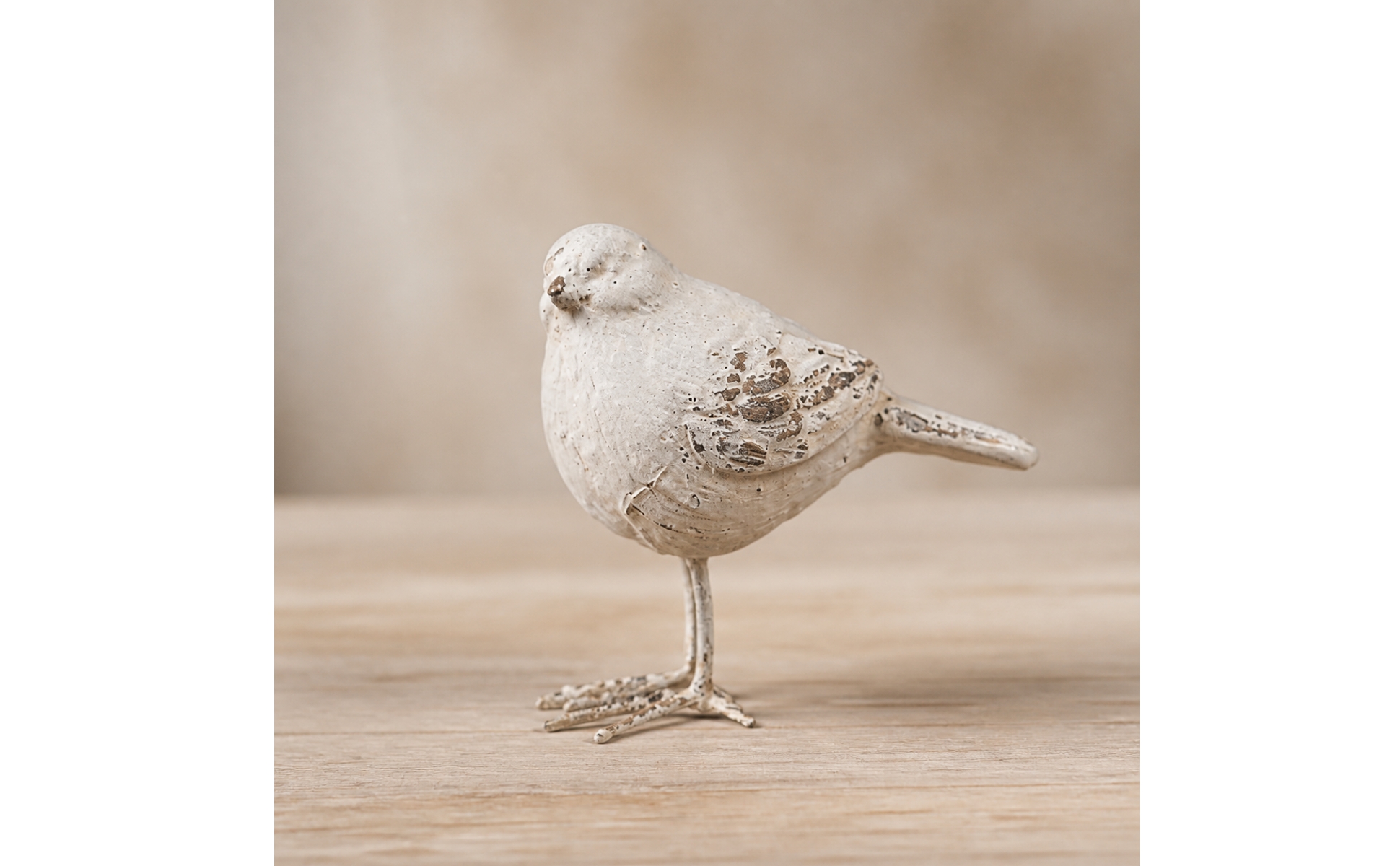 Bird Figurine Distressed Bird Statue Vintage for Shelf, Entryway