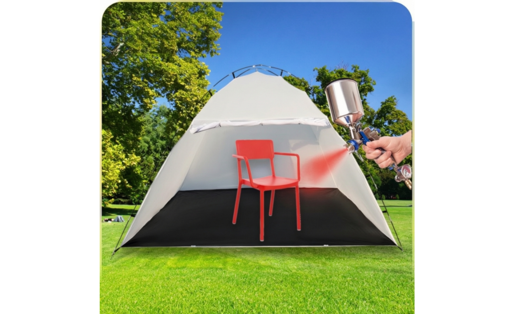 Cabina di Verniciatura a Spruzzo Portatile Tenda da Verniciatura Leggera