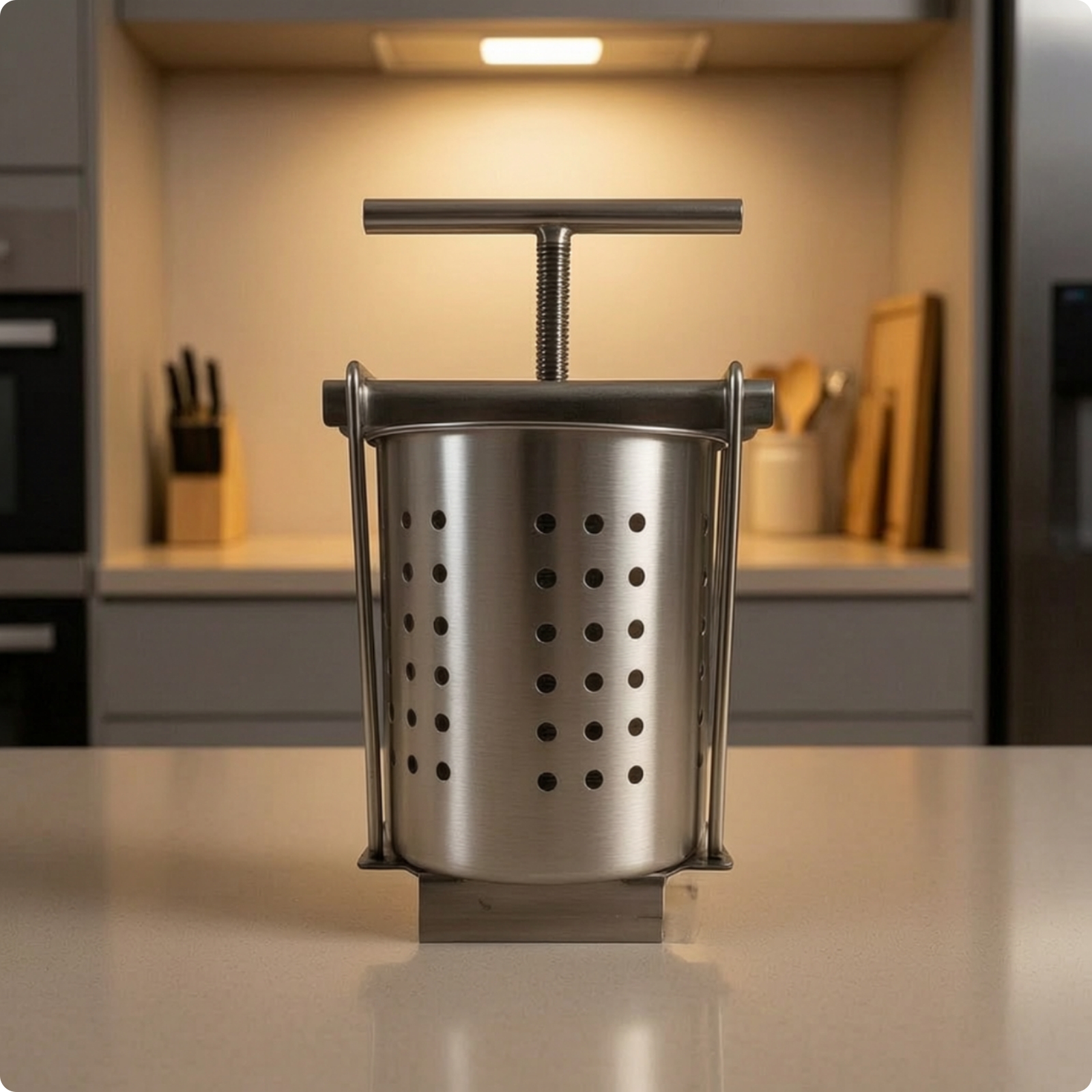 Manual Food Press Stable Manual Vegetable Press with Basket Compact for Kitchen