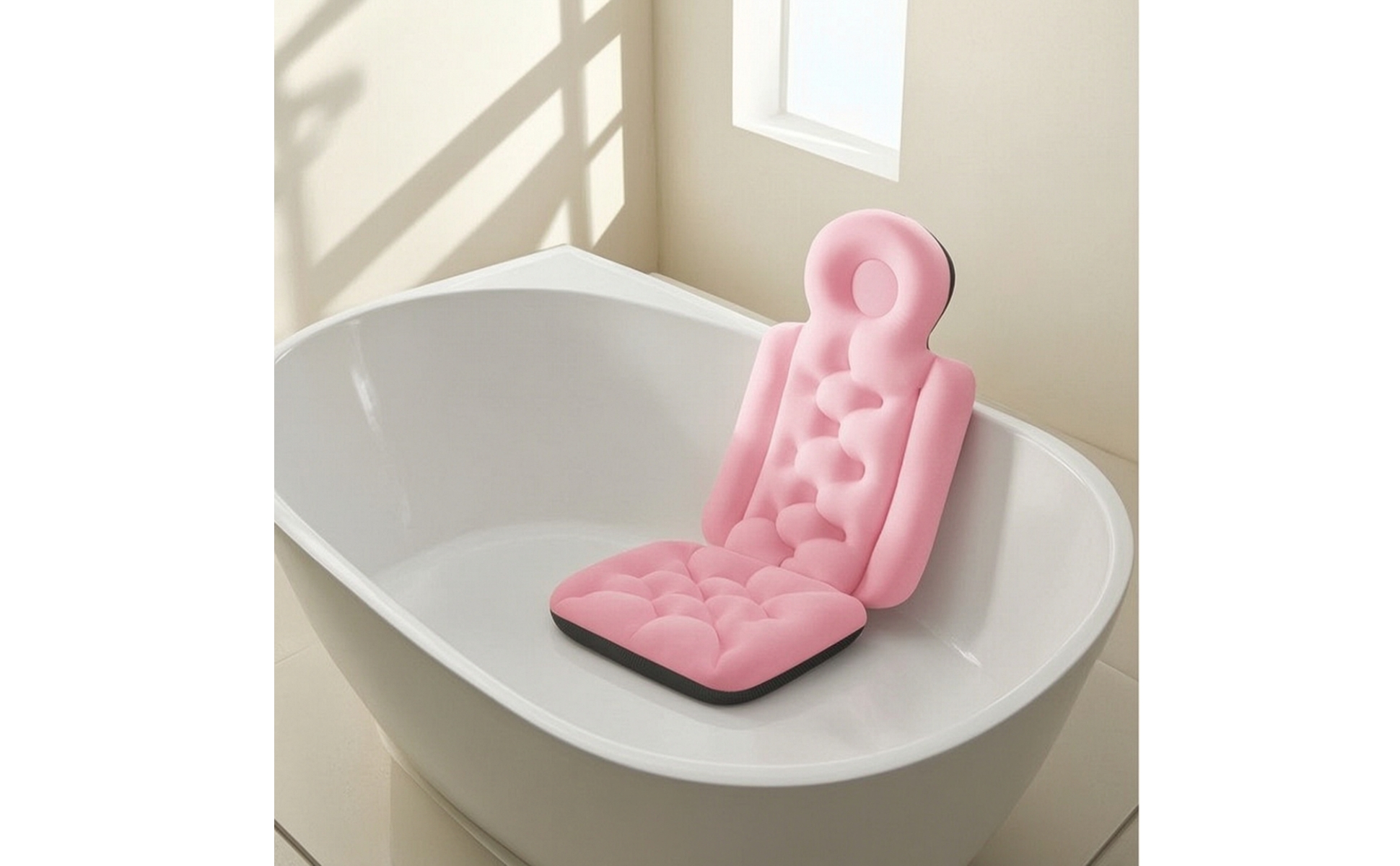 Bath Cushion with Backrest Skin-Friendly Full Body Bath Pillow Supportive