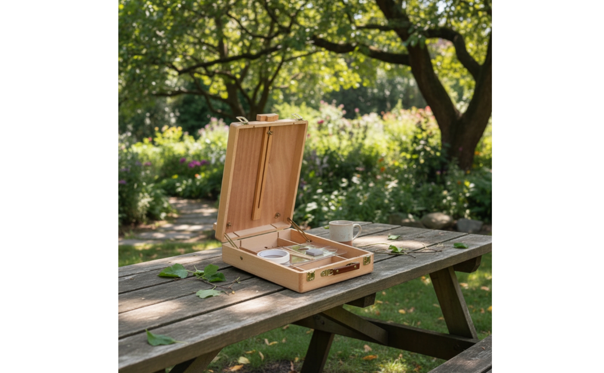 Tabletop Sketchbox Easel Wooden Tabletop Easel with Storage Adjustable
