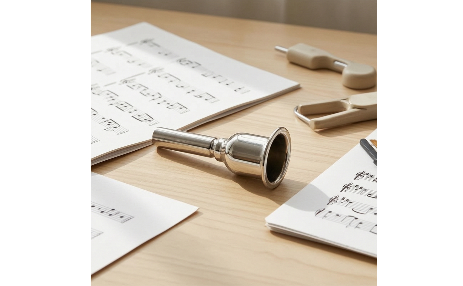 Tuba Mouthpiece Silver-Plated for Performance, Auditions
