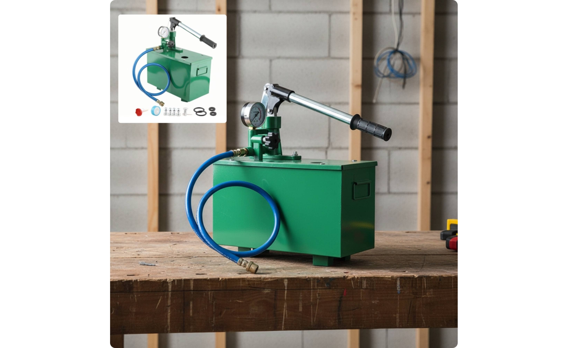Pressure Test Pump with Gauge Lever-Style Pressure Test Pump Hand-Operated