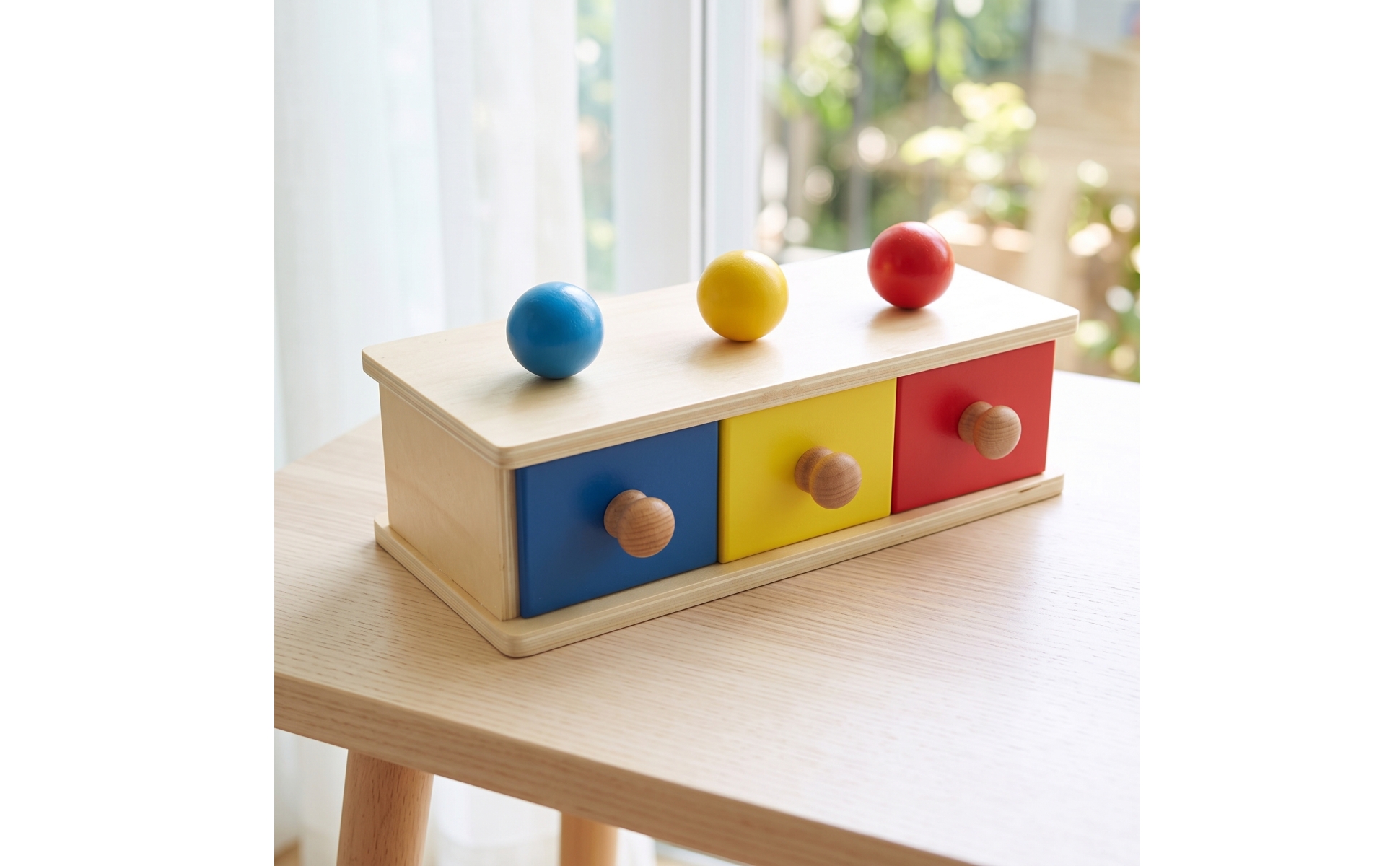 Child-Centered Drawer Box Early Learning Object Permanence Box Hand-Eye