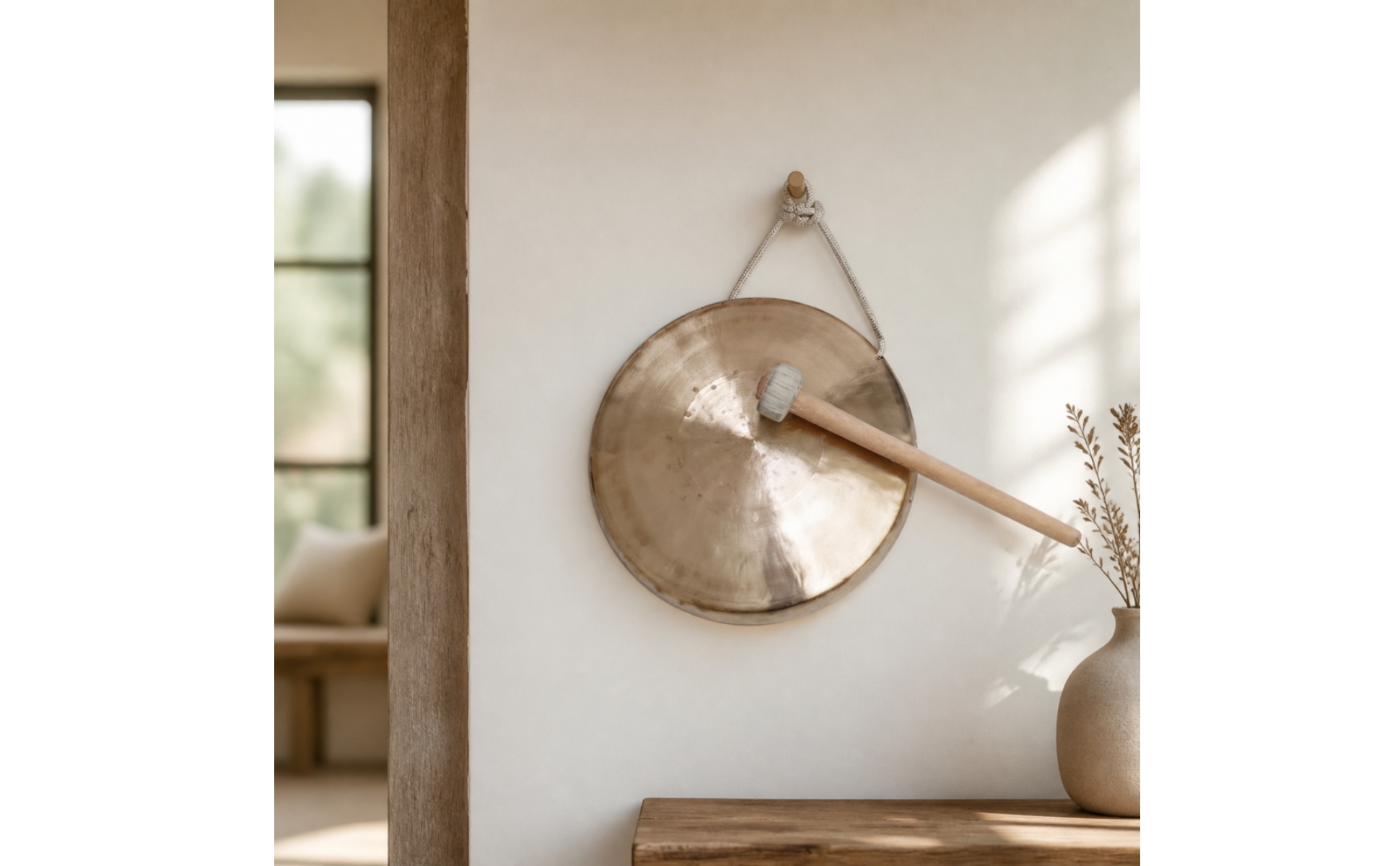 Copper Gong Traditional Gong Handmade for Rehearsal, Classroom, Performers