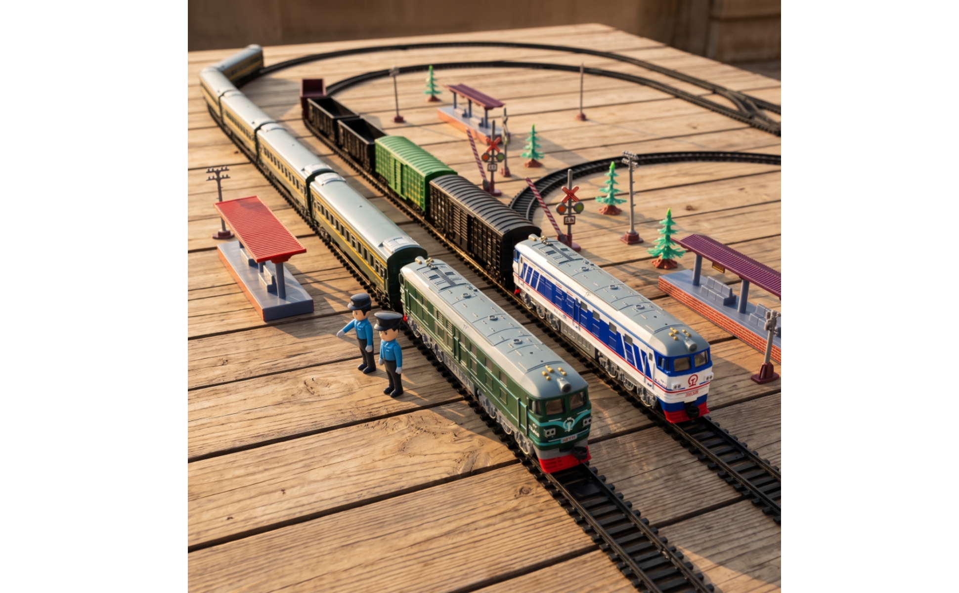 Set Trenino Elettrico Realistico Trenino con Binari in Miniatura per Bambini