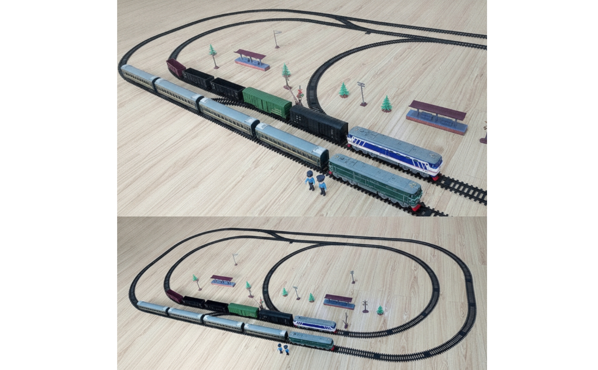 Set Trenino Elettrico Realistico Trenino con Binari in Miniatura per Bambini