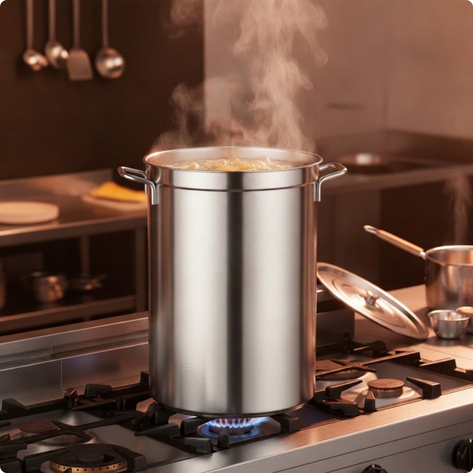 Soup Pot Stainless Steel Stock Pot with Lid Commercial Grade for Home Brewing