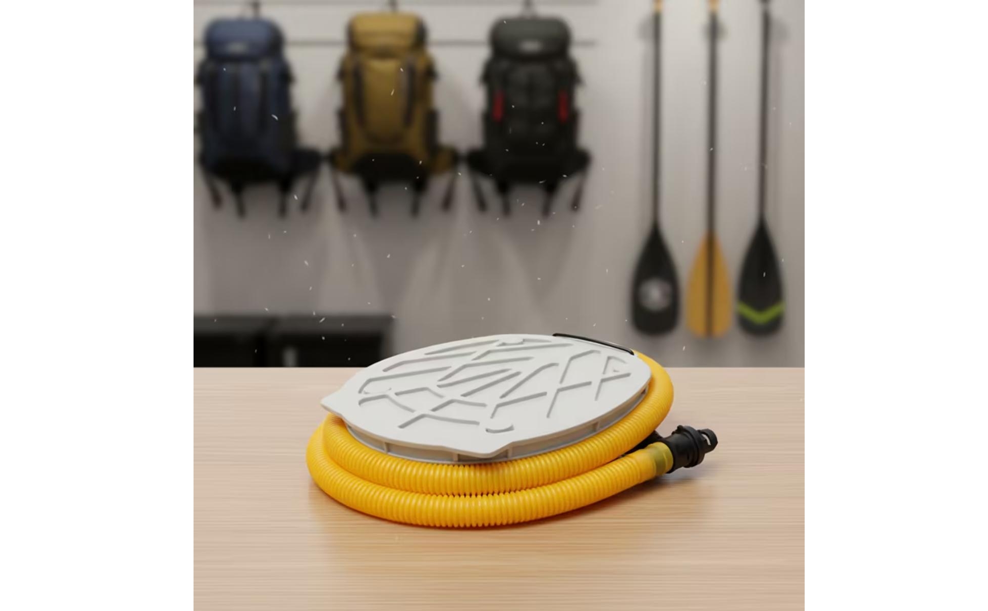 Fußluftpumpe fußbetrieben fußpumpe universell für camping, outdoor, wohnmobil