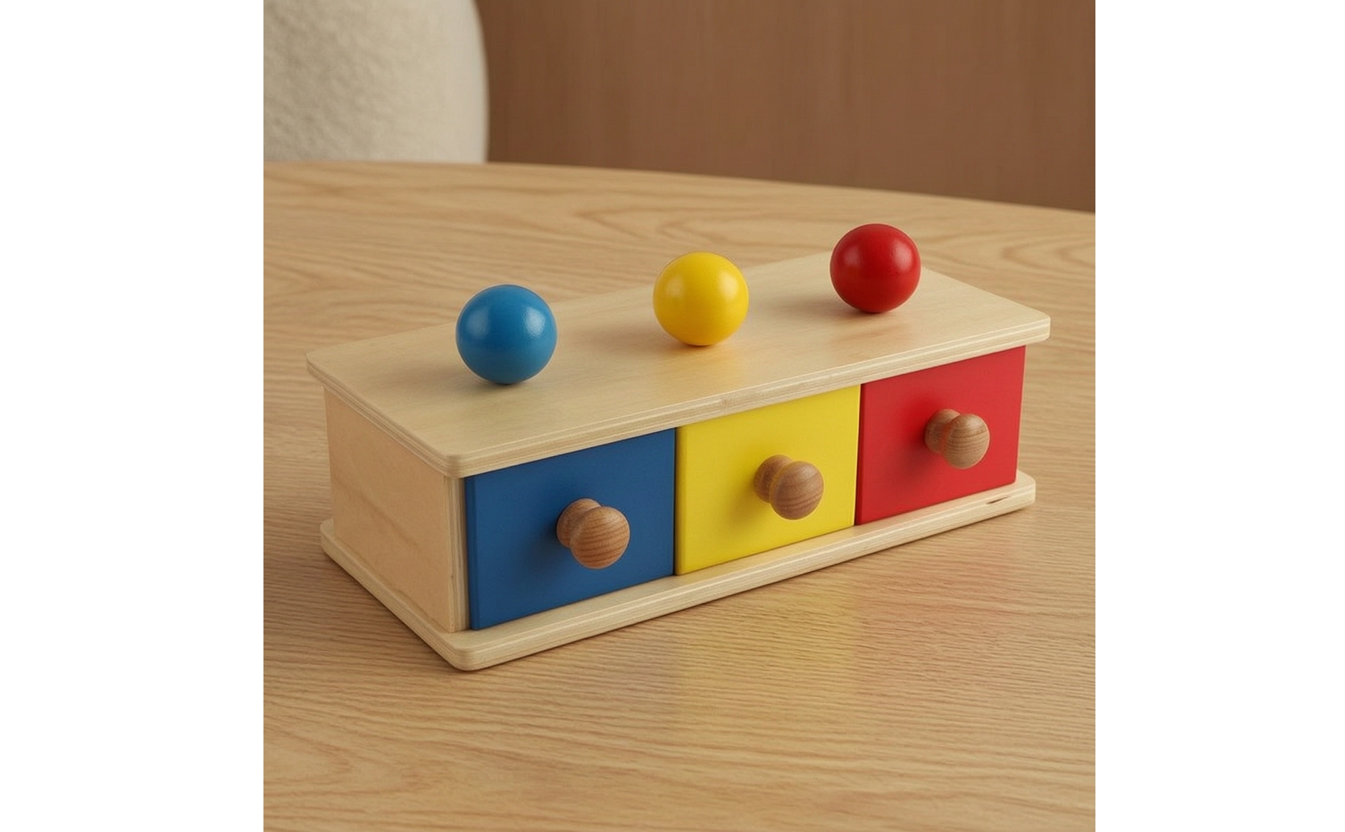 Child-Centered Drawer Box Early Learning Object Permanence Box Hand-Eye