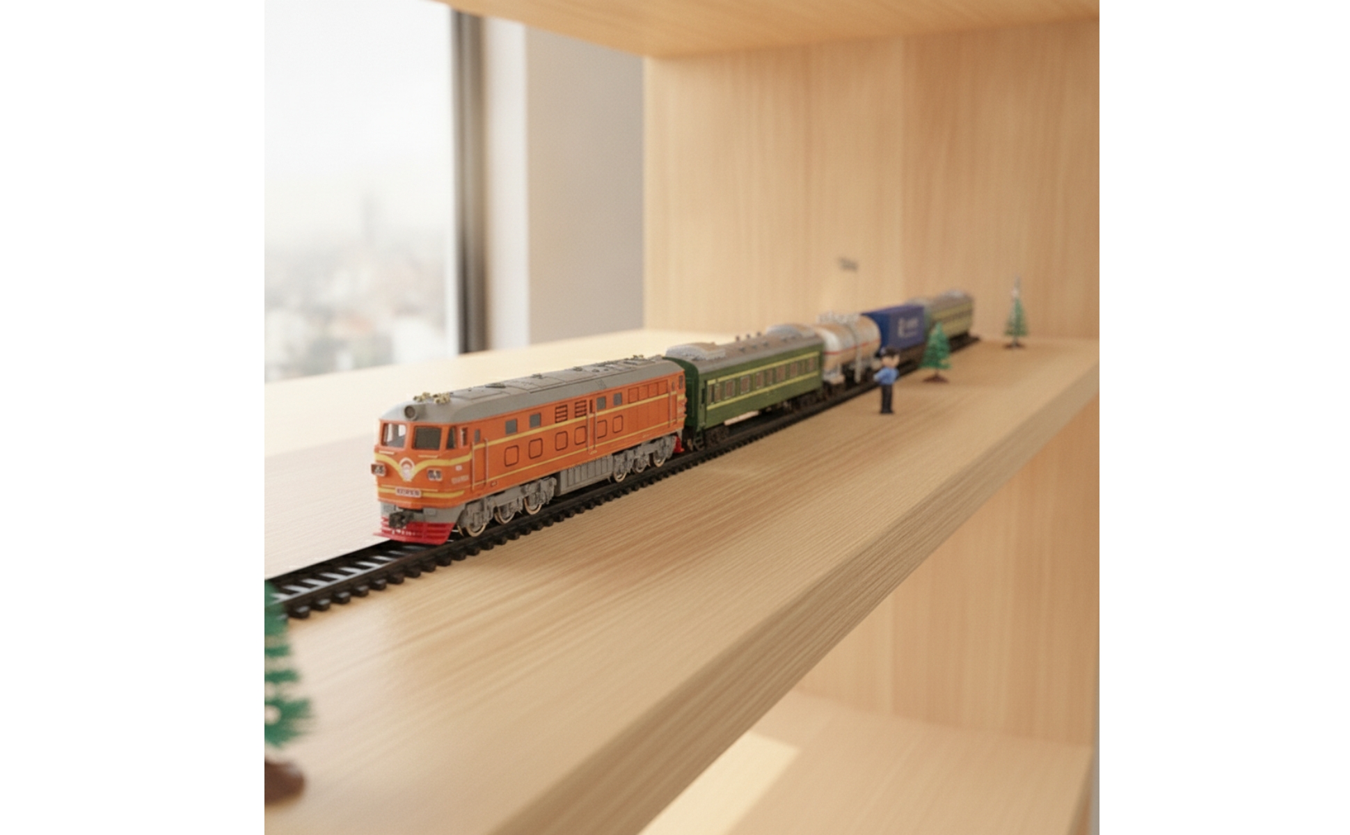Set Trenino Elettrico Realistico Trenino con Binari in Miniatura per Bambini