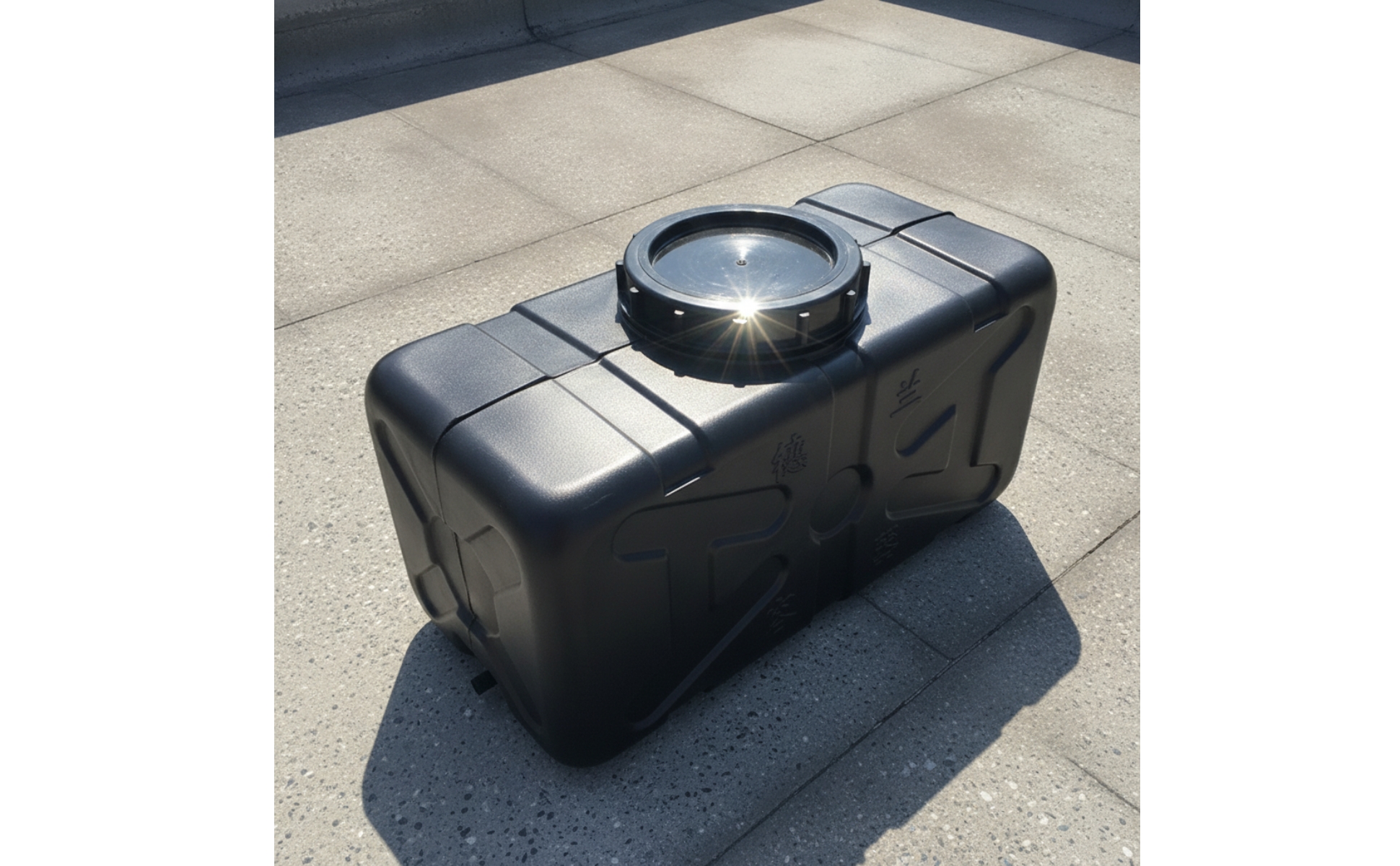 Solar Heated Water Tank Rectangular Solar Water Tank Outdoor for Camping