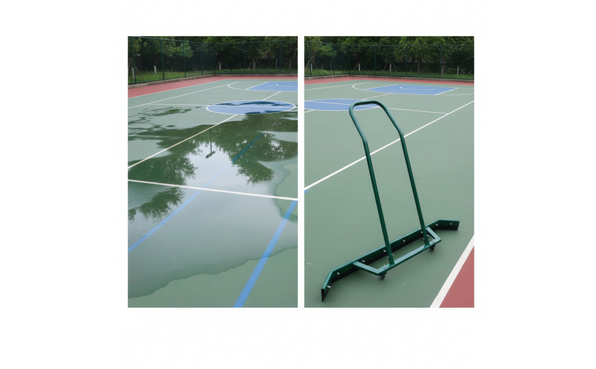 Field Water Pusher Quick Tennis Court Squeegee Wide for Pickleball Courts
