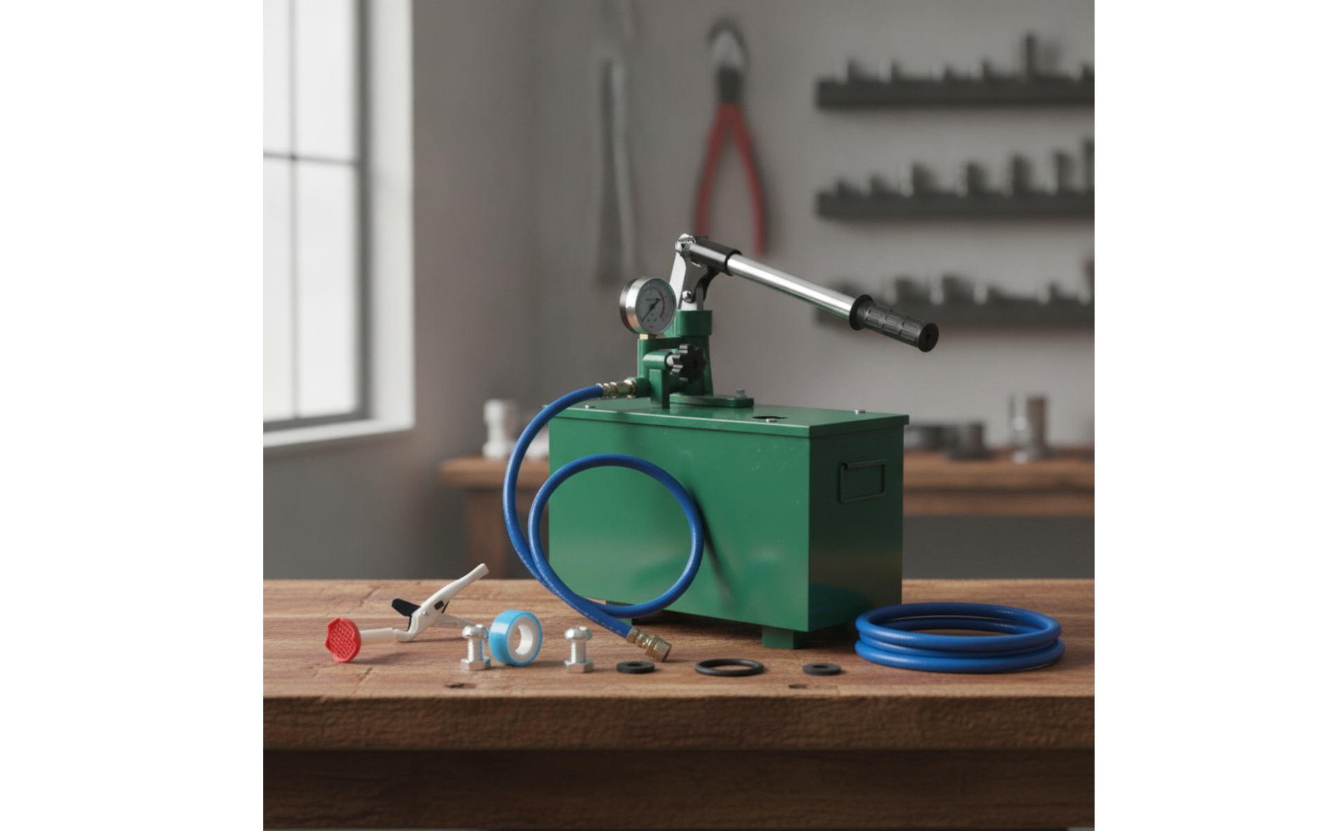 Pressure Test Pump with Gauge Lever-Style Pressure Test Pump Hand-Operated