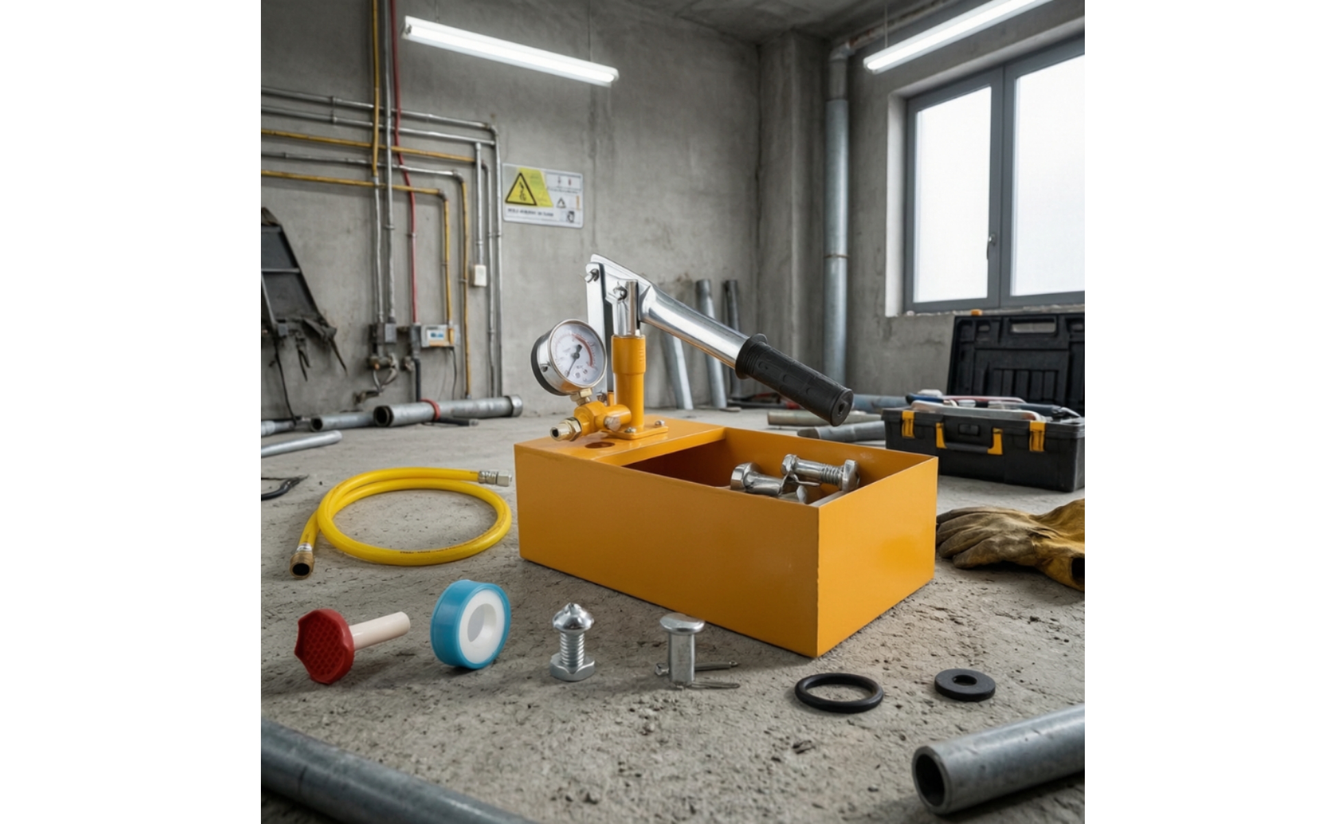 Druckprüfpumpe manuell Druckprüfpumpe mit Manometer Analog für Dichtheitsprüfung