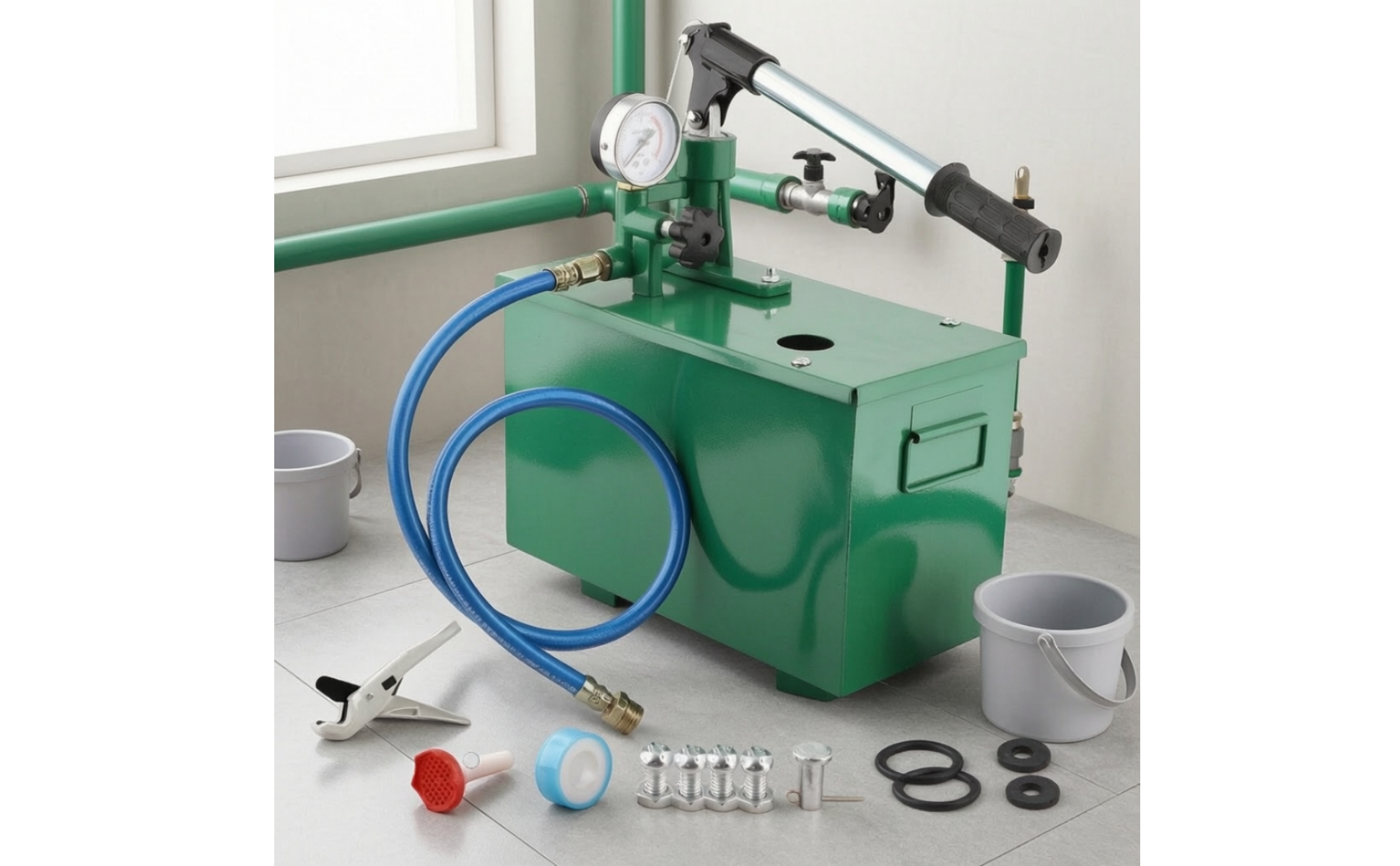 Pressure Test Pump with Gauge Lever-Style Pressure Test Pump Hand-Operated