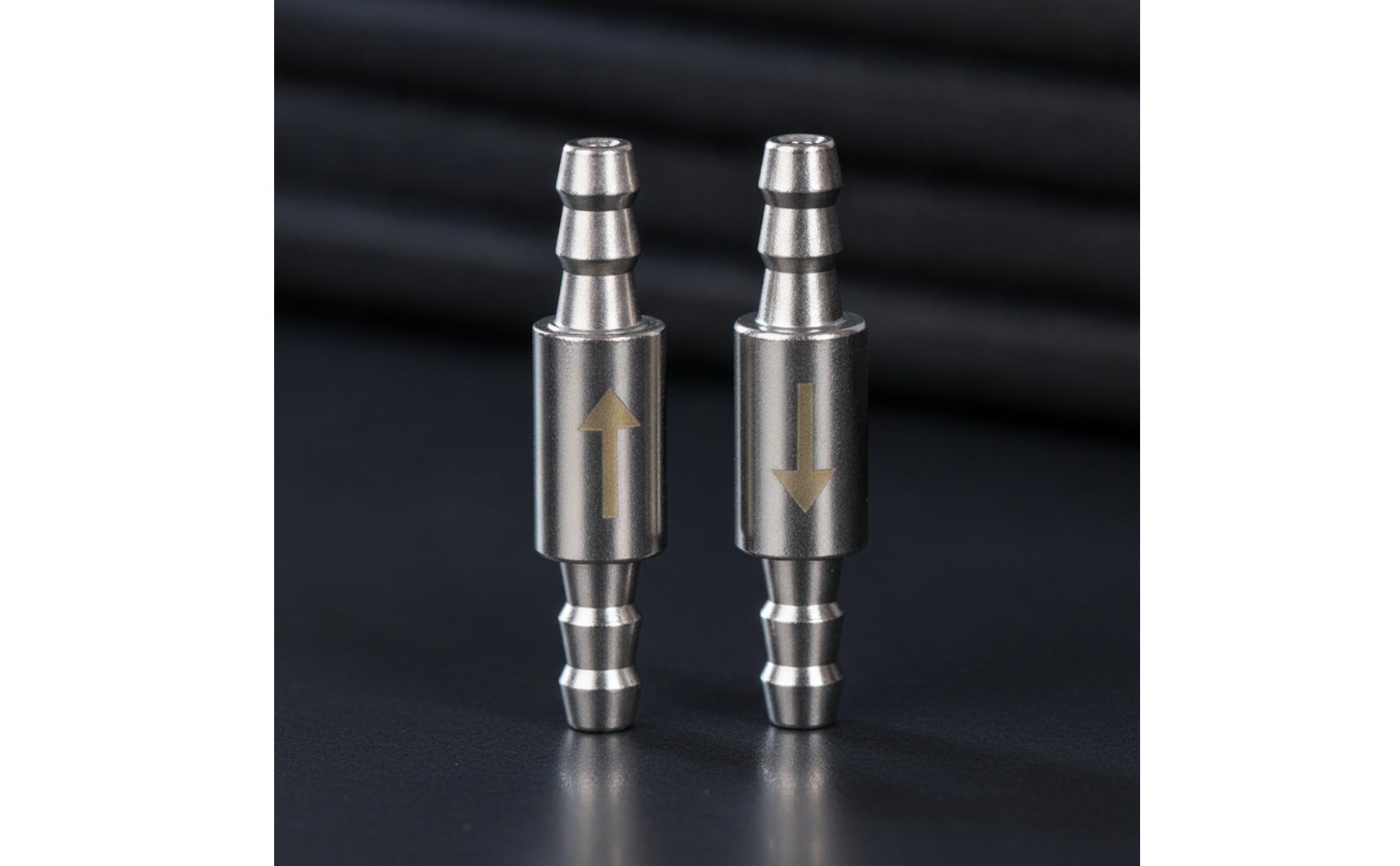 Barbed Check Valve Stainless Steel for Gas Tubing Lines, Aquarium Hobbyists
