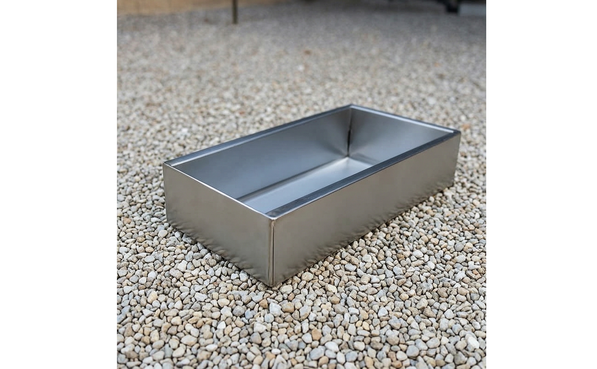 Chicken Feed Trough Stainless Steel Poultry Feed Trough Open-Top for Farm Yard