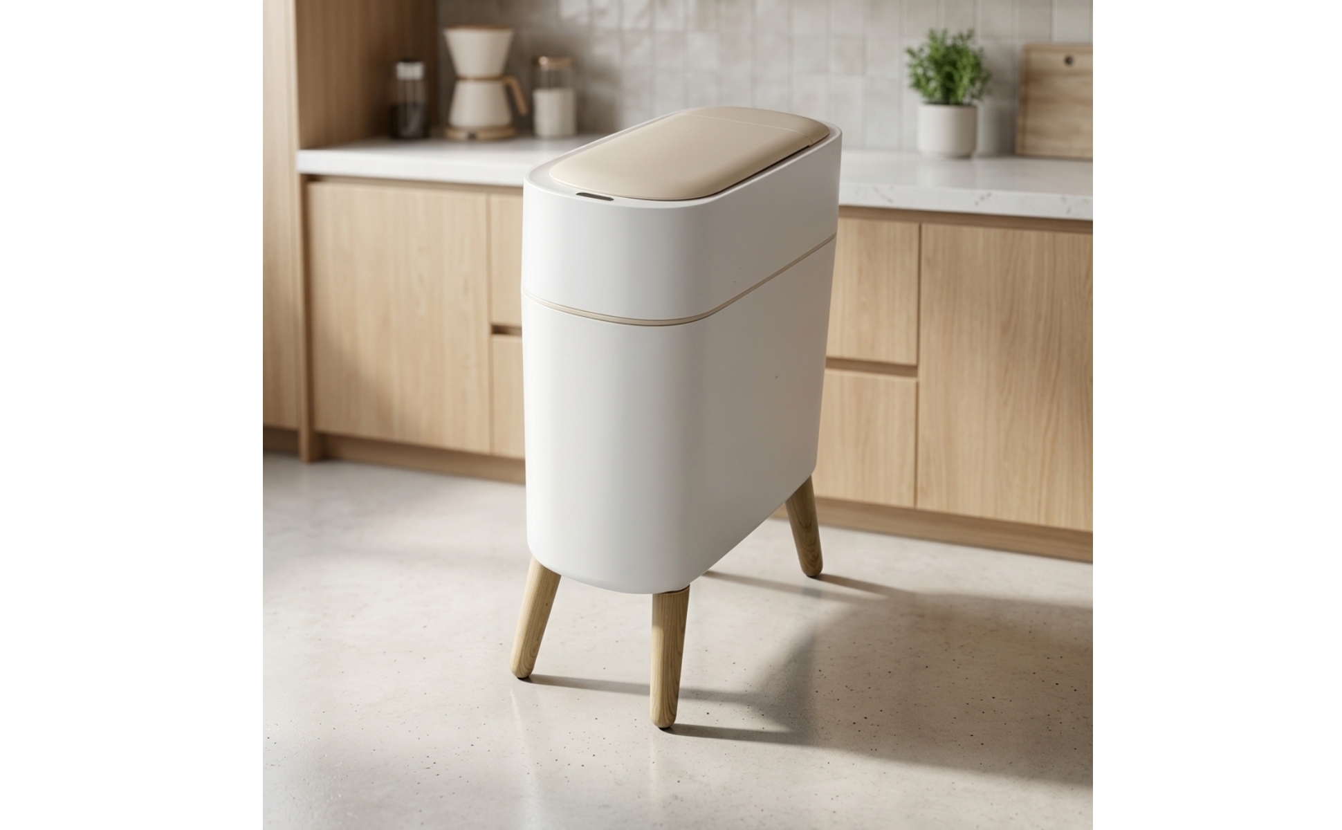 Smart Sensor Trash Can Narrow Automatic Trash Can with Legs Elevated for Kitchen