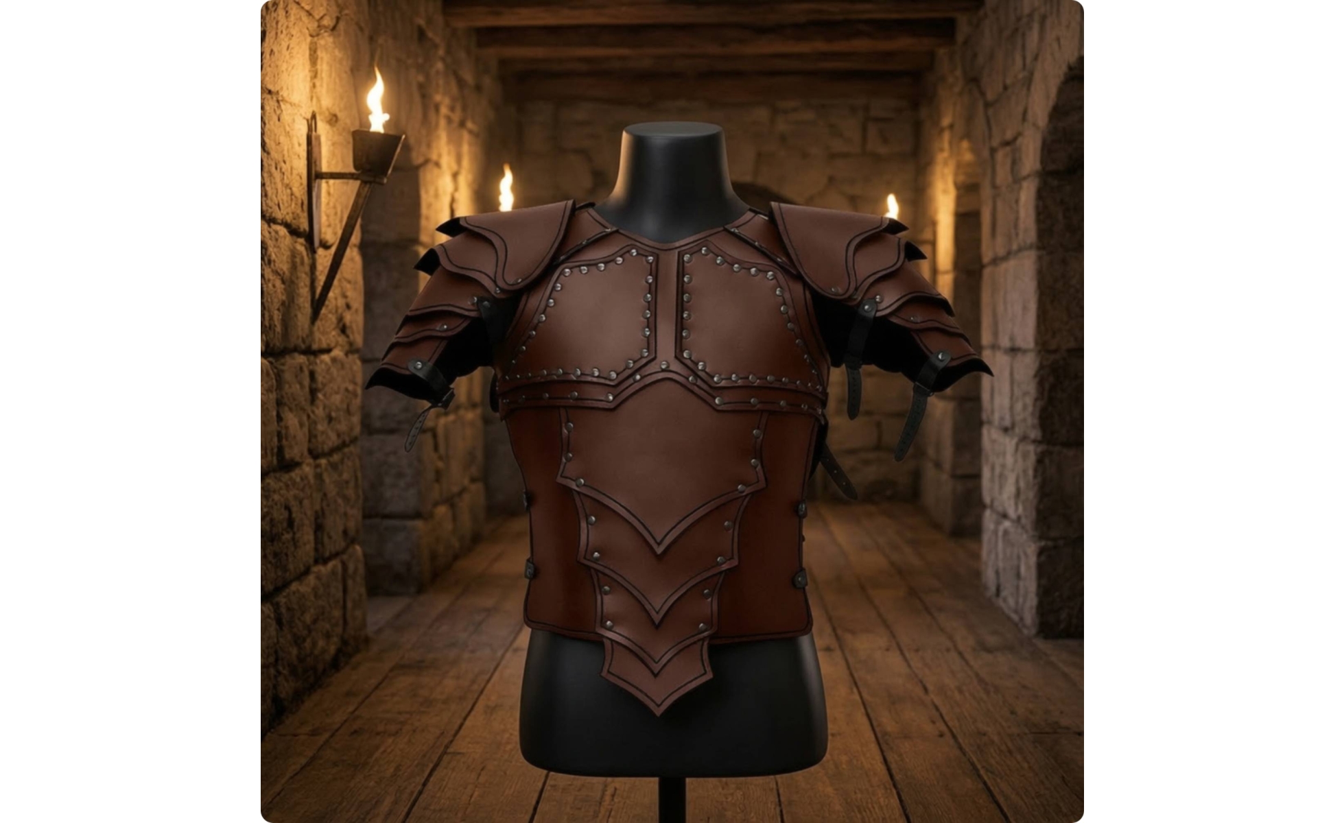 Shoulder Protective Gear with Straps Medieval Pauldron with Straps Viking