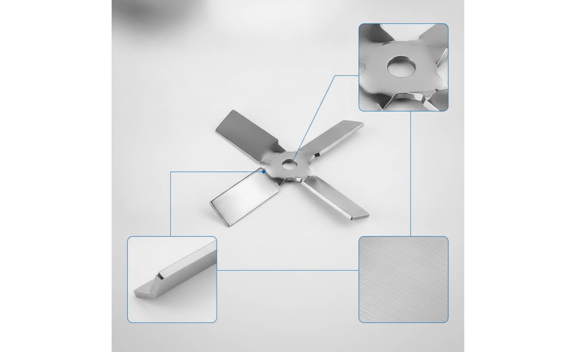 Laboratory Dispersing Impeller 304 Stainless Steel for Researchers, Scientists