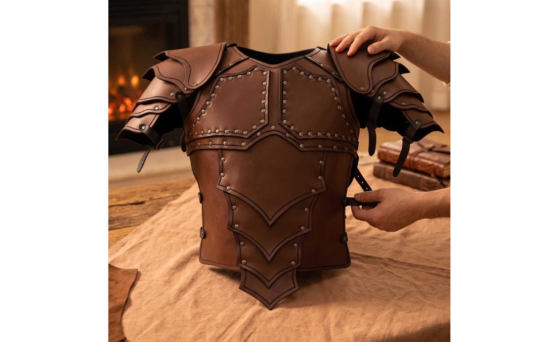 Shoulder Protective Gear with Straps Medieval Pauldron with Straps Viking