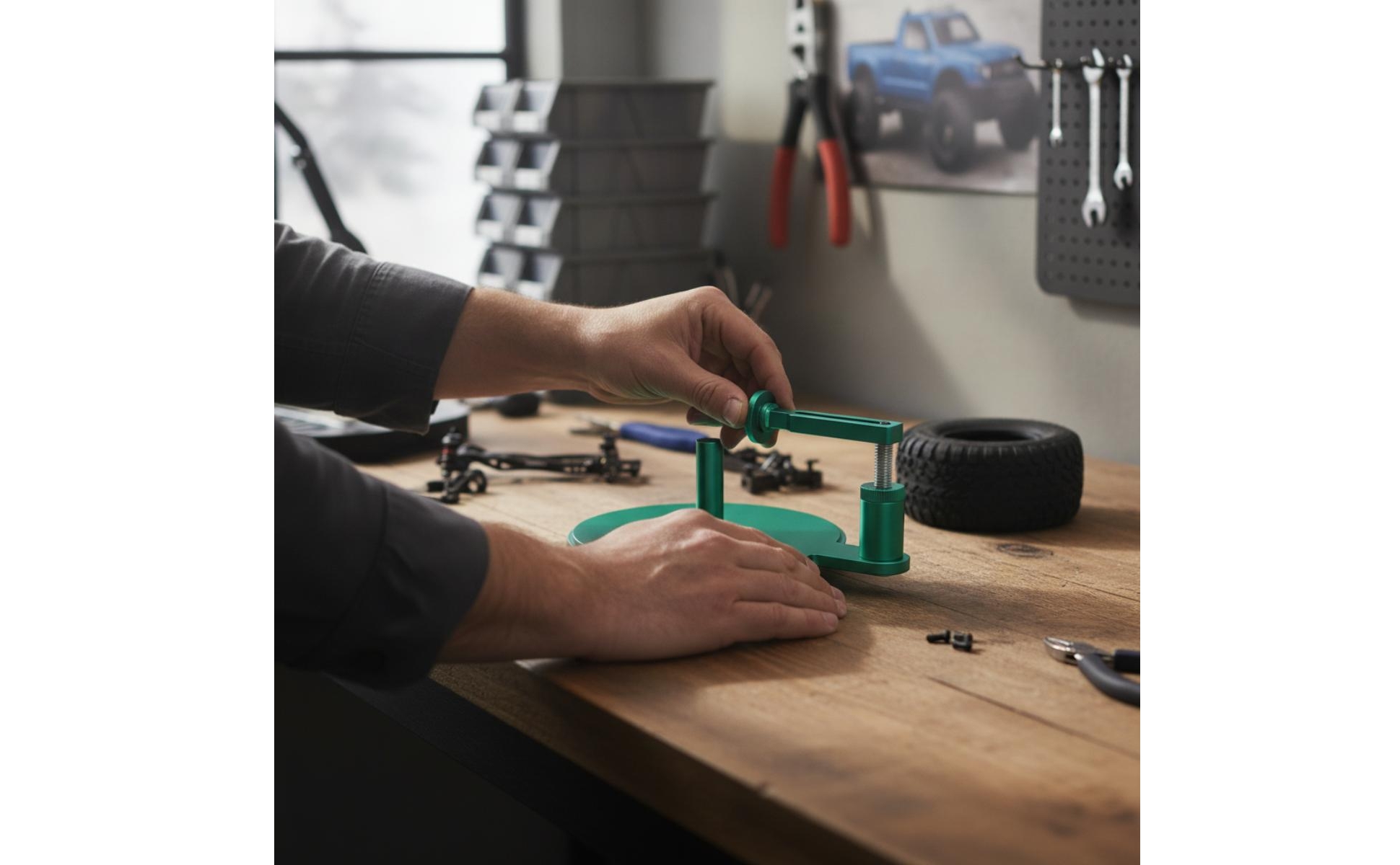 RC Tire Gluing Jig Metal RC Tire Gluer Tool Adjustable for Repair Stations