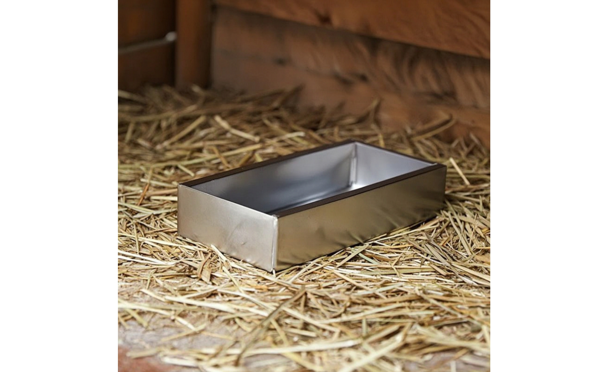 Chicken Feed Trough Stainless Steel Poultry Feed Trough Open-Top for Farm Yard