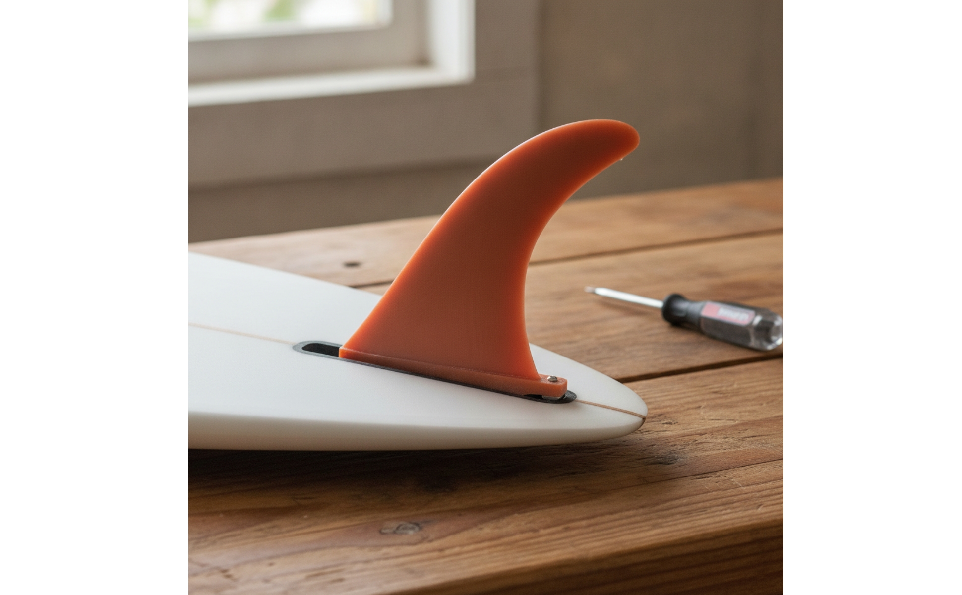 Single Fin 8.5-Inch Surfboard Fin with Screw Universal Fit for Surfing, Surfers