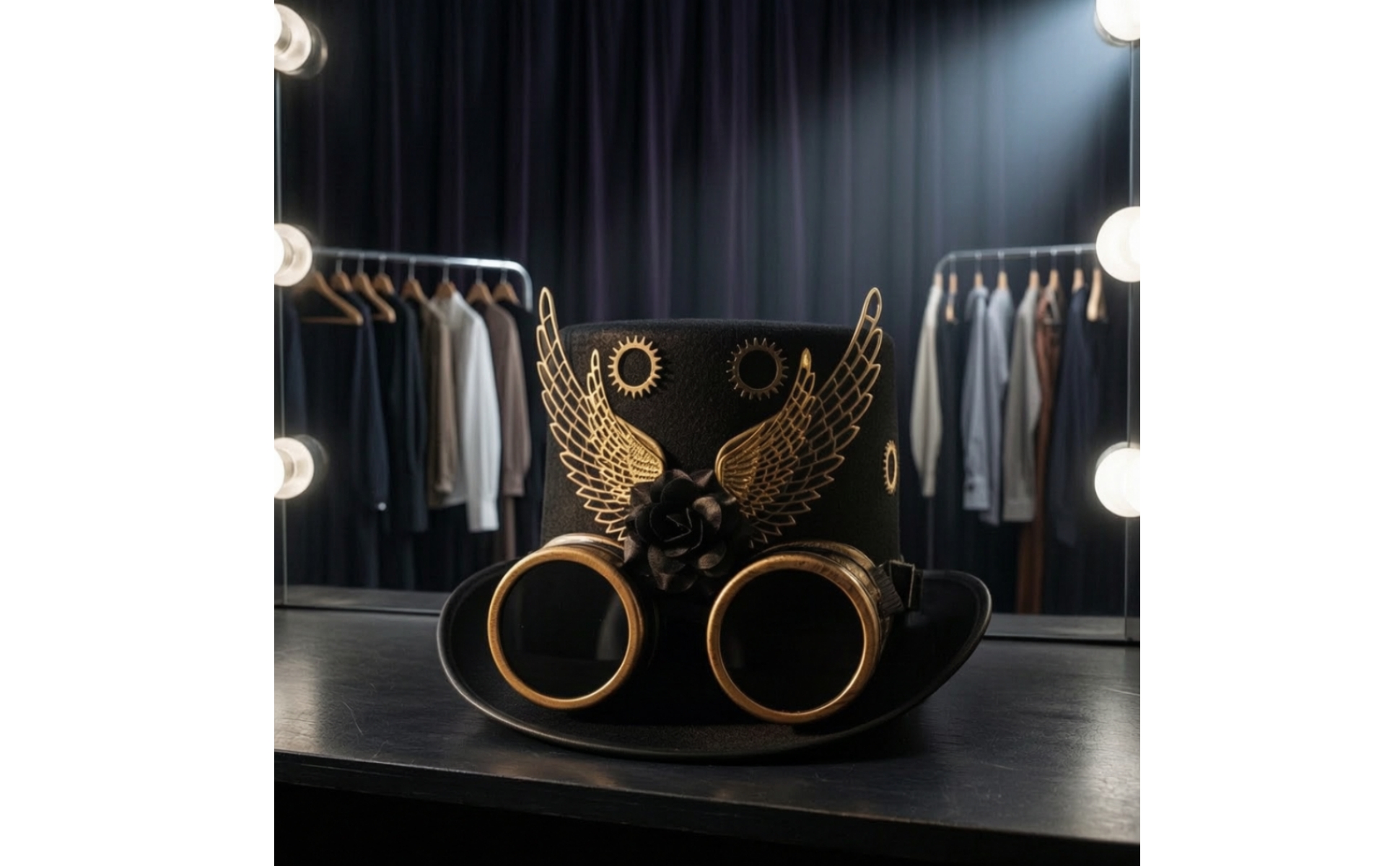 Steampunk Top Hat 19th-Century-inspiredInspired Top Hat with Goggles