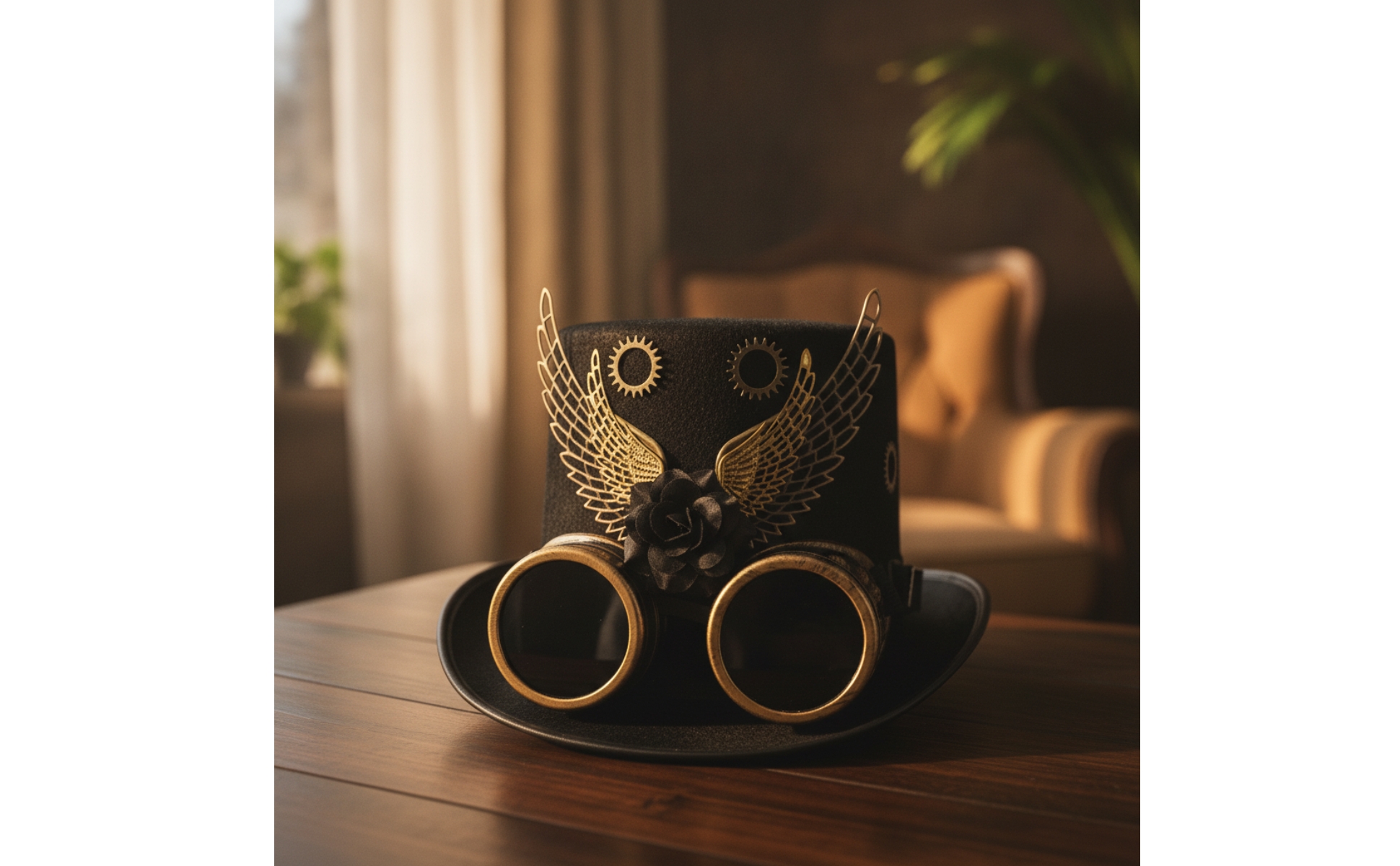Steampunk Top Hat 19th-Century-inspiredInspired Top Hat with Goggles