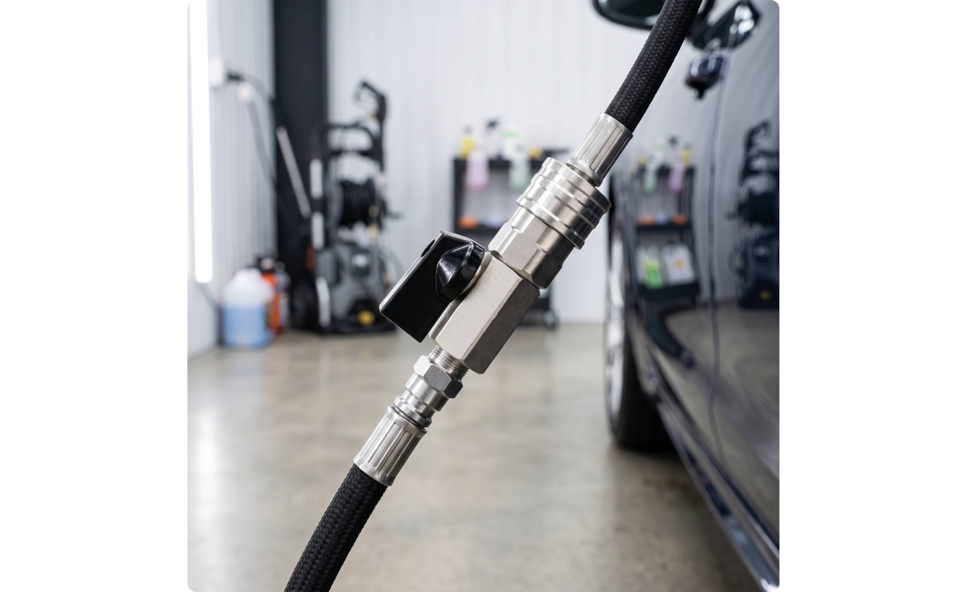 Inline Shut-off Valve Metal Ball Valve with Quick Connect Fittings Compact