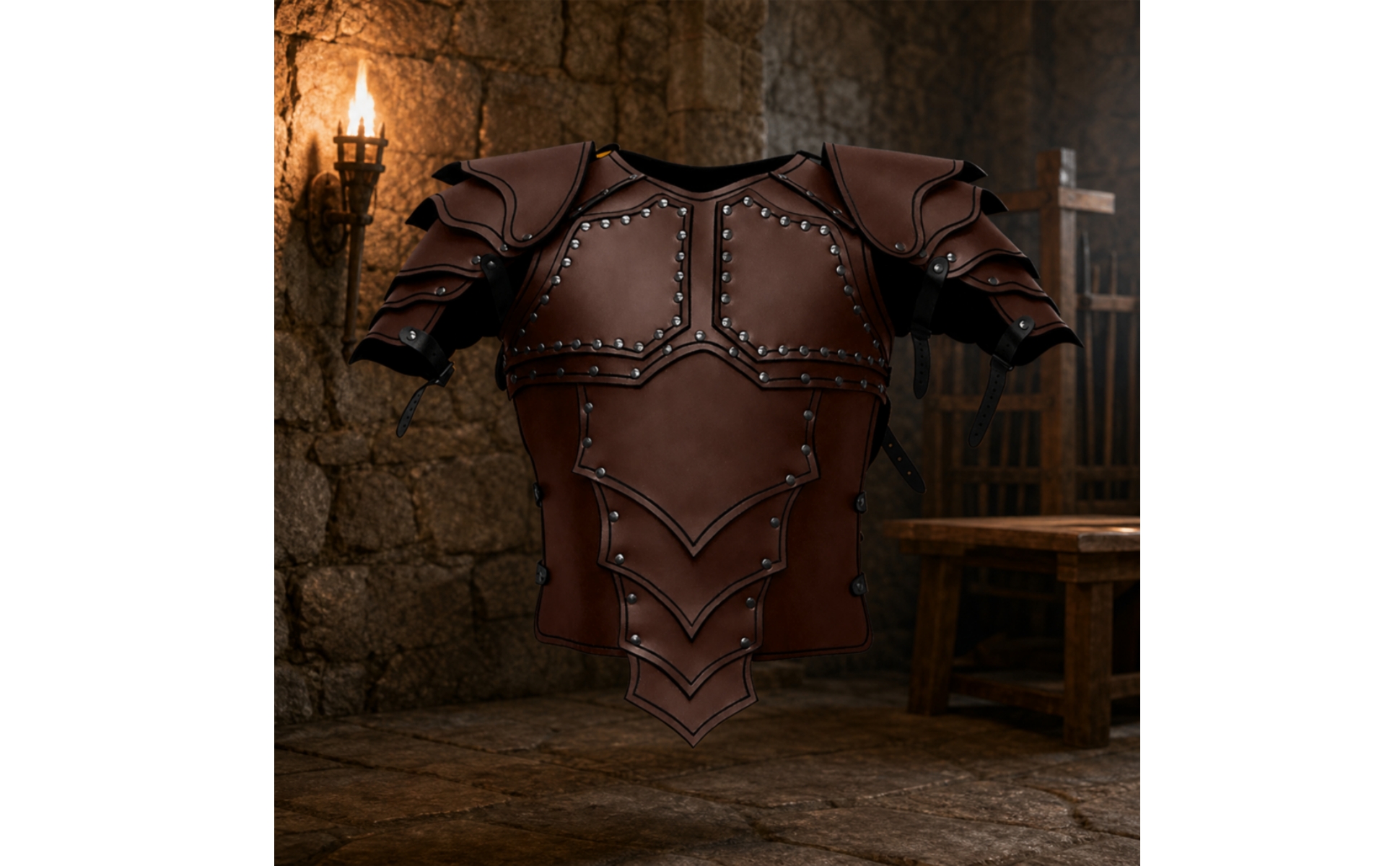 Shoulder Protective Gear with Straps Medieval Pauldron with Straps Viking