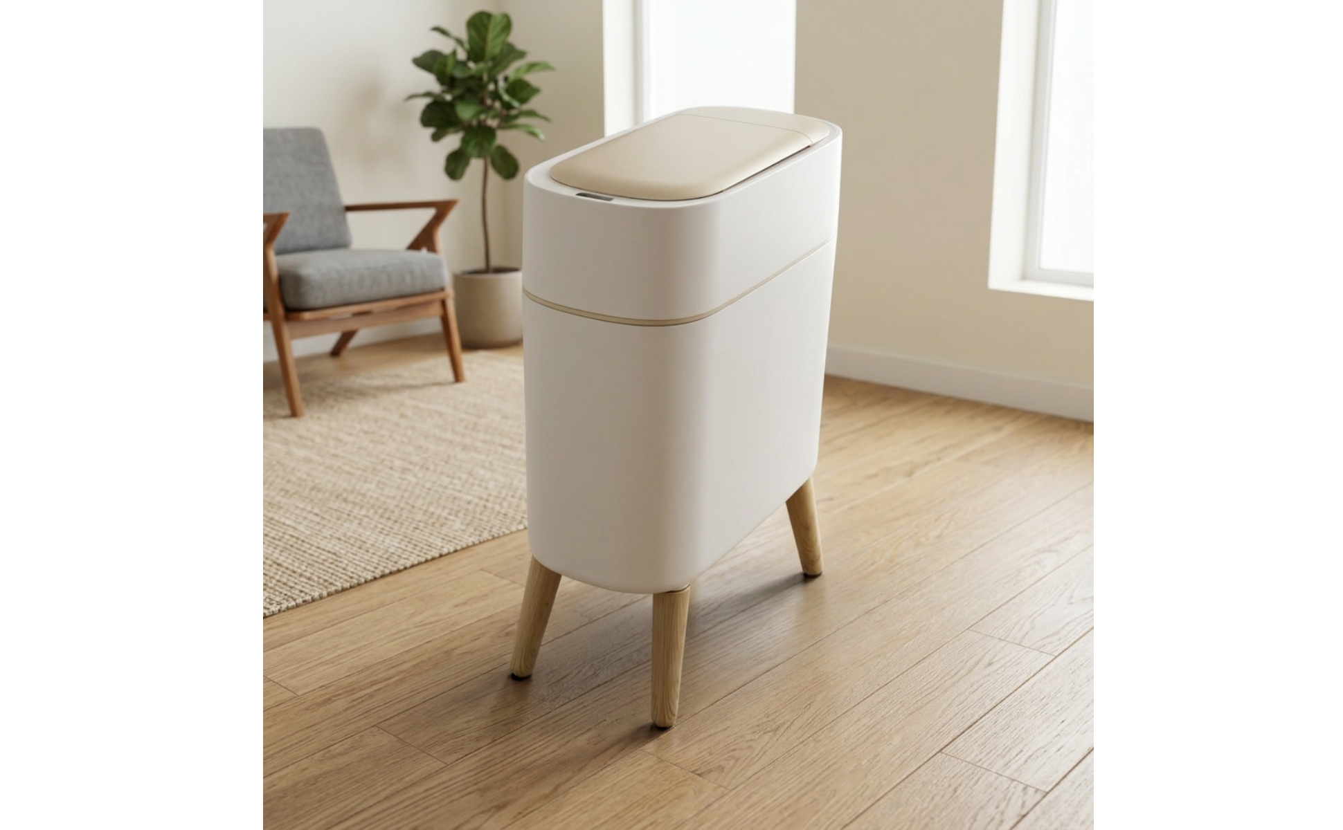 Smart Sensor Trash Can Narrow Automatic Trash Can with Legs Elevated for Kitchen