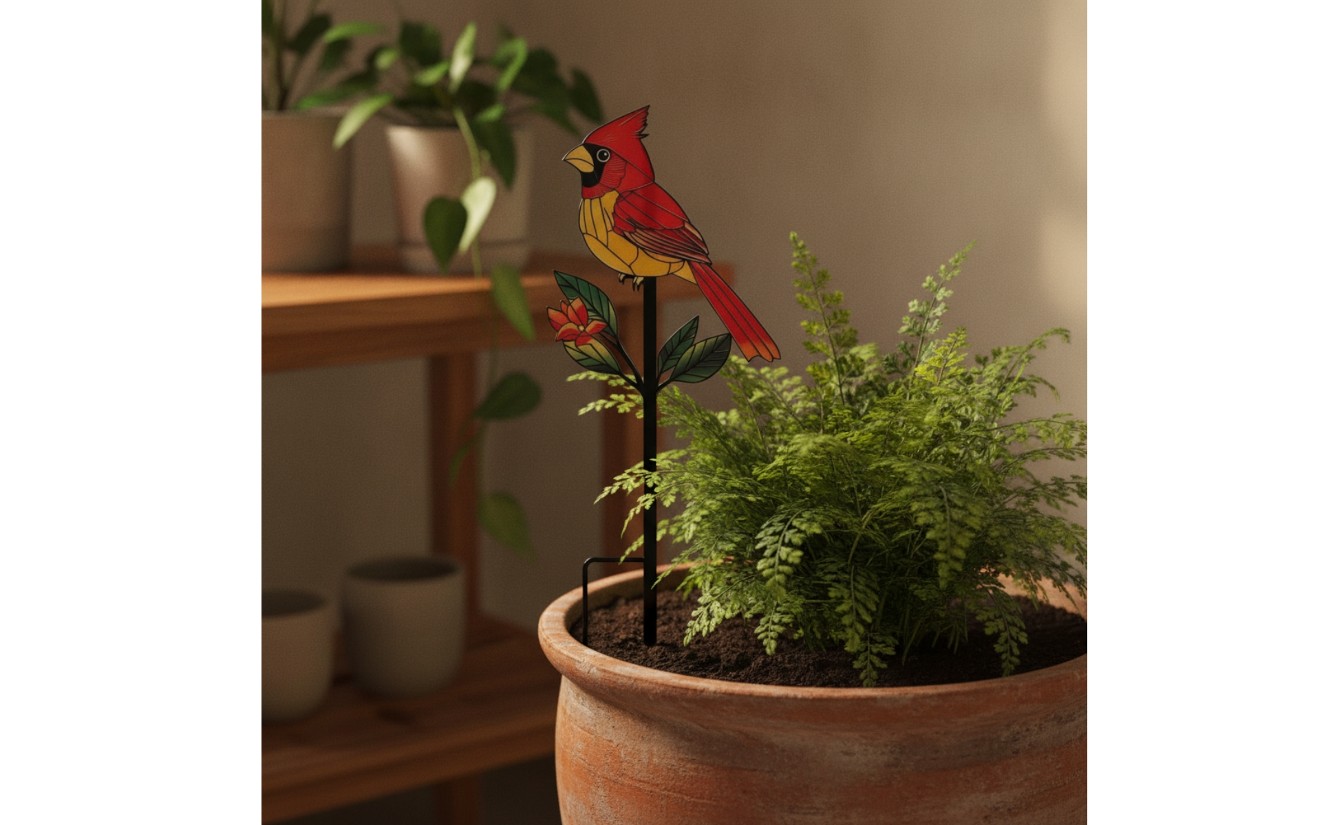 Metal Garden Stake with Bird Design Outdoor Bird Garden Stake Decorative