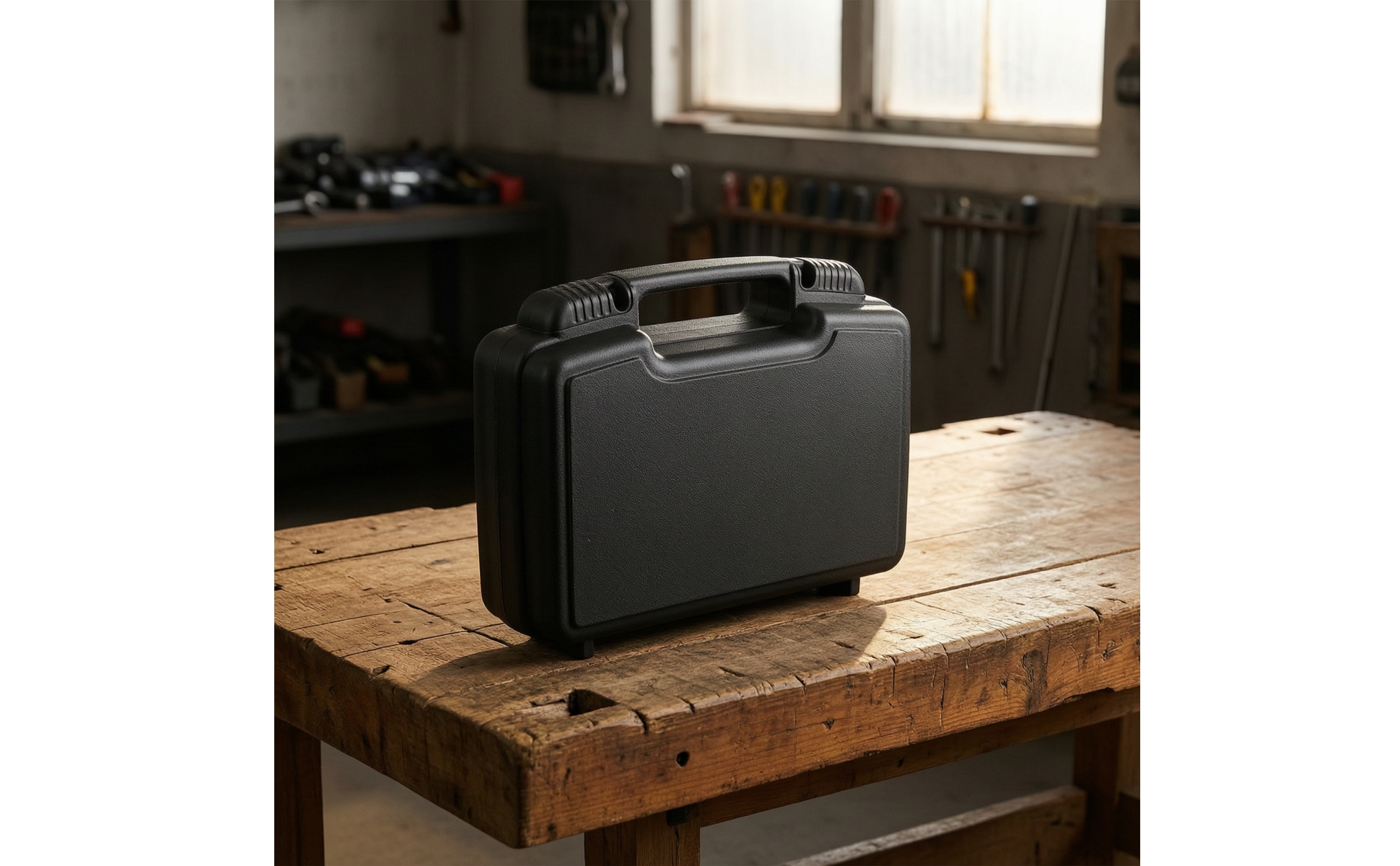 Hard Carrying Case with Handle Portable Plastic Equipment Case Lockable