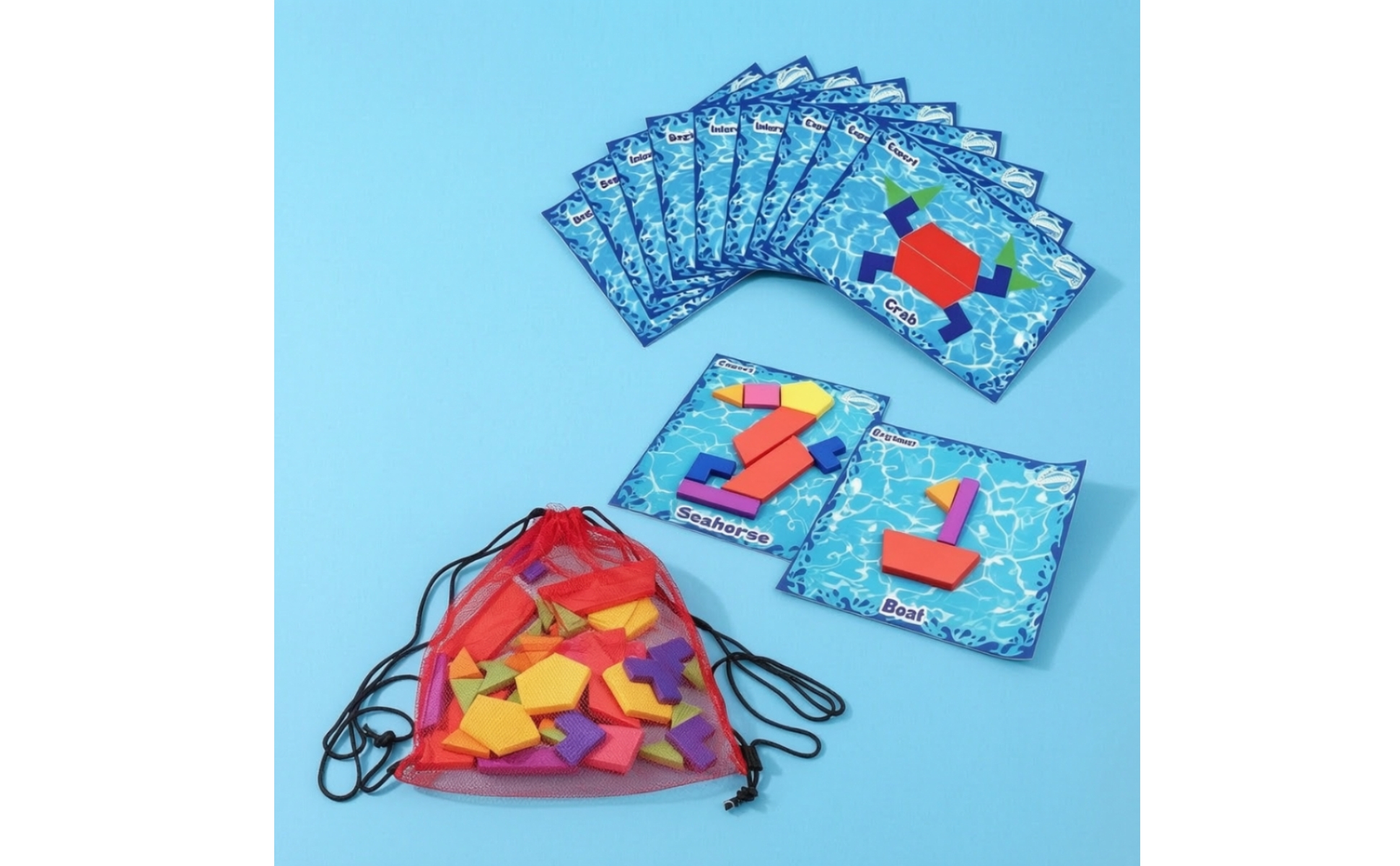 Pool Puzzle with Challenge Cards Waterproof Underwater Puzzle Educational