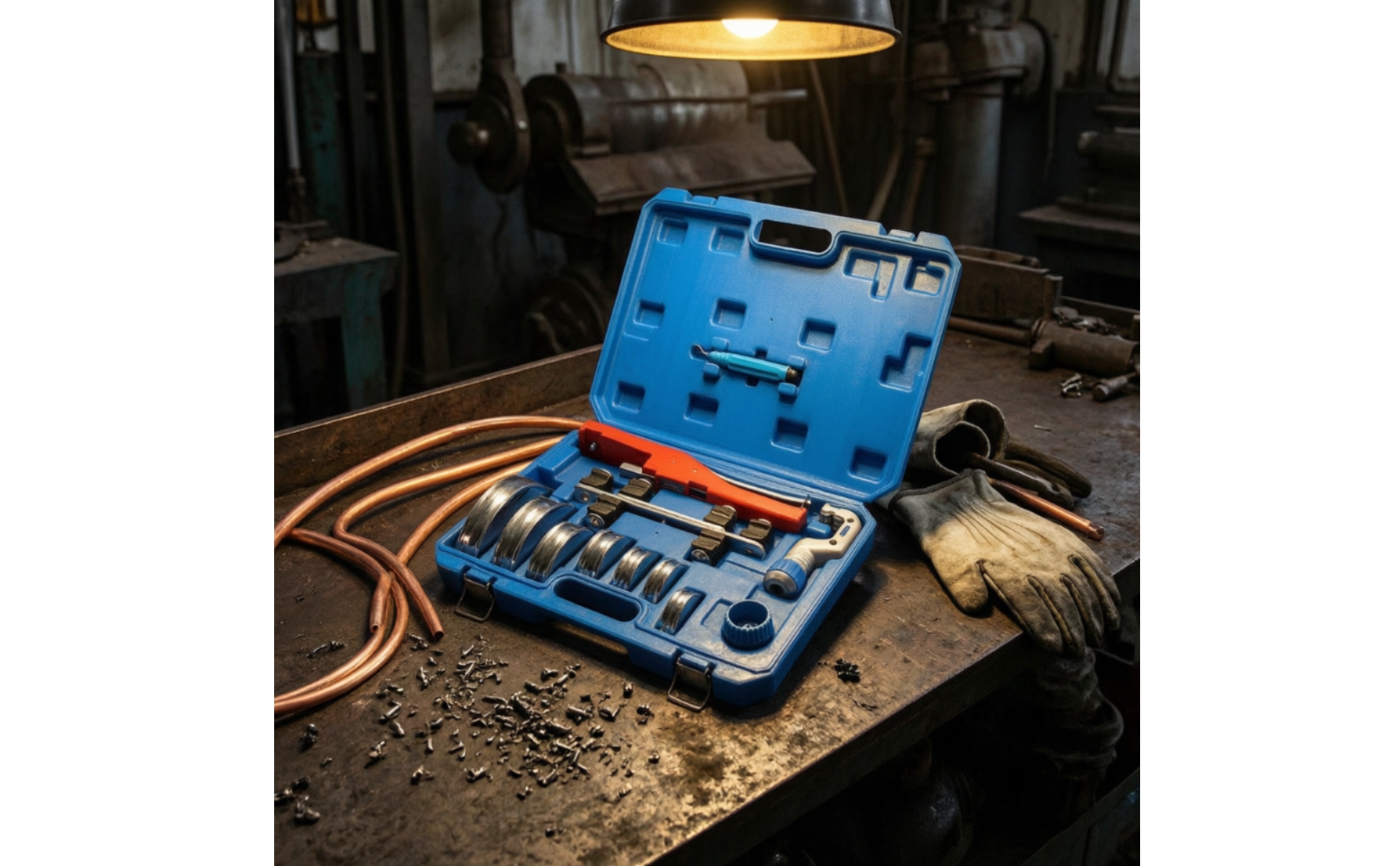 Pipe Bender Kit with Case 90-Degree Ratchet Pipe Bender Portable for Installers