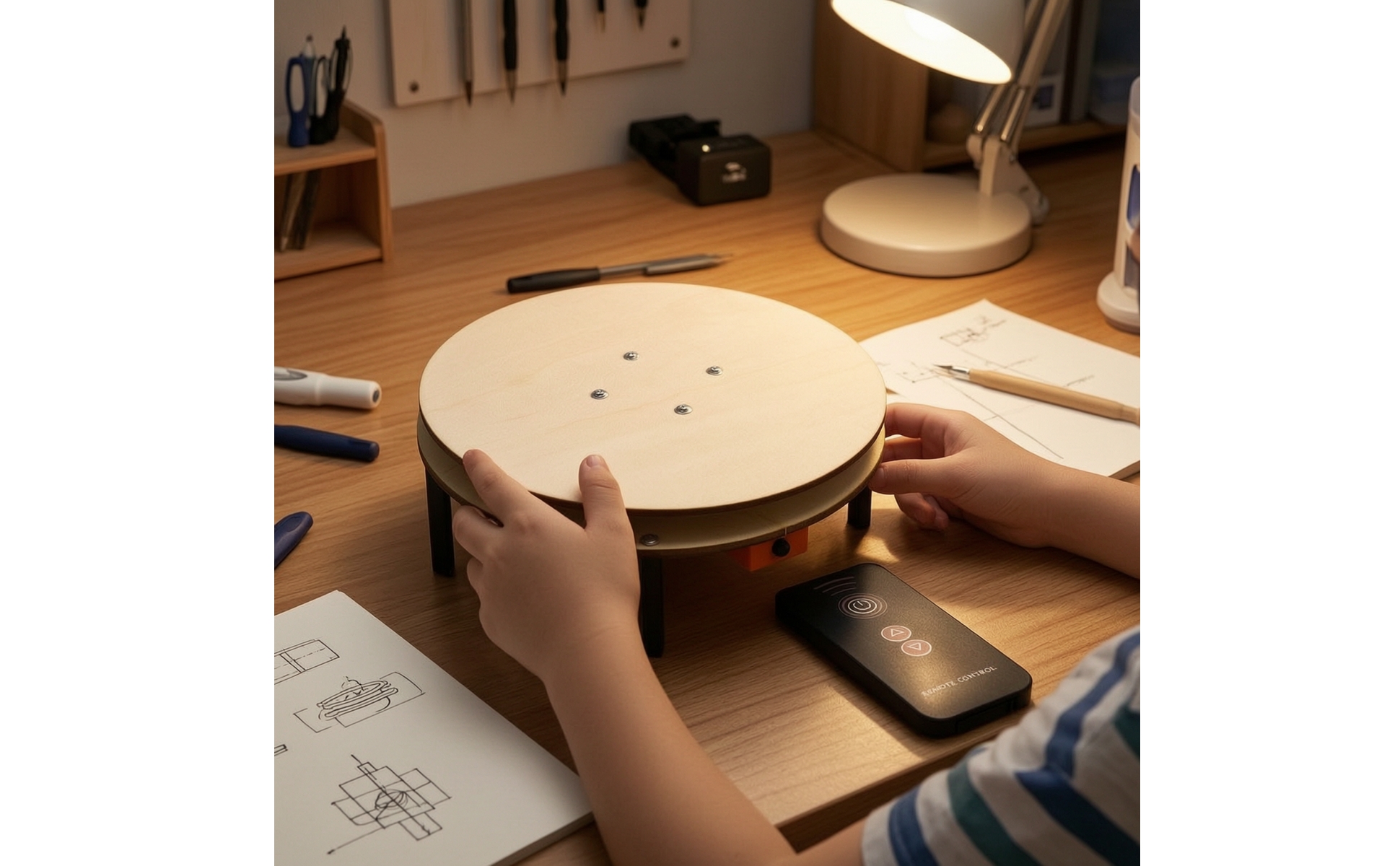 Rotating Platform with Wireless Control Hands-on DIY Rotating Platform