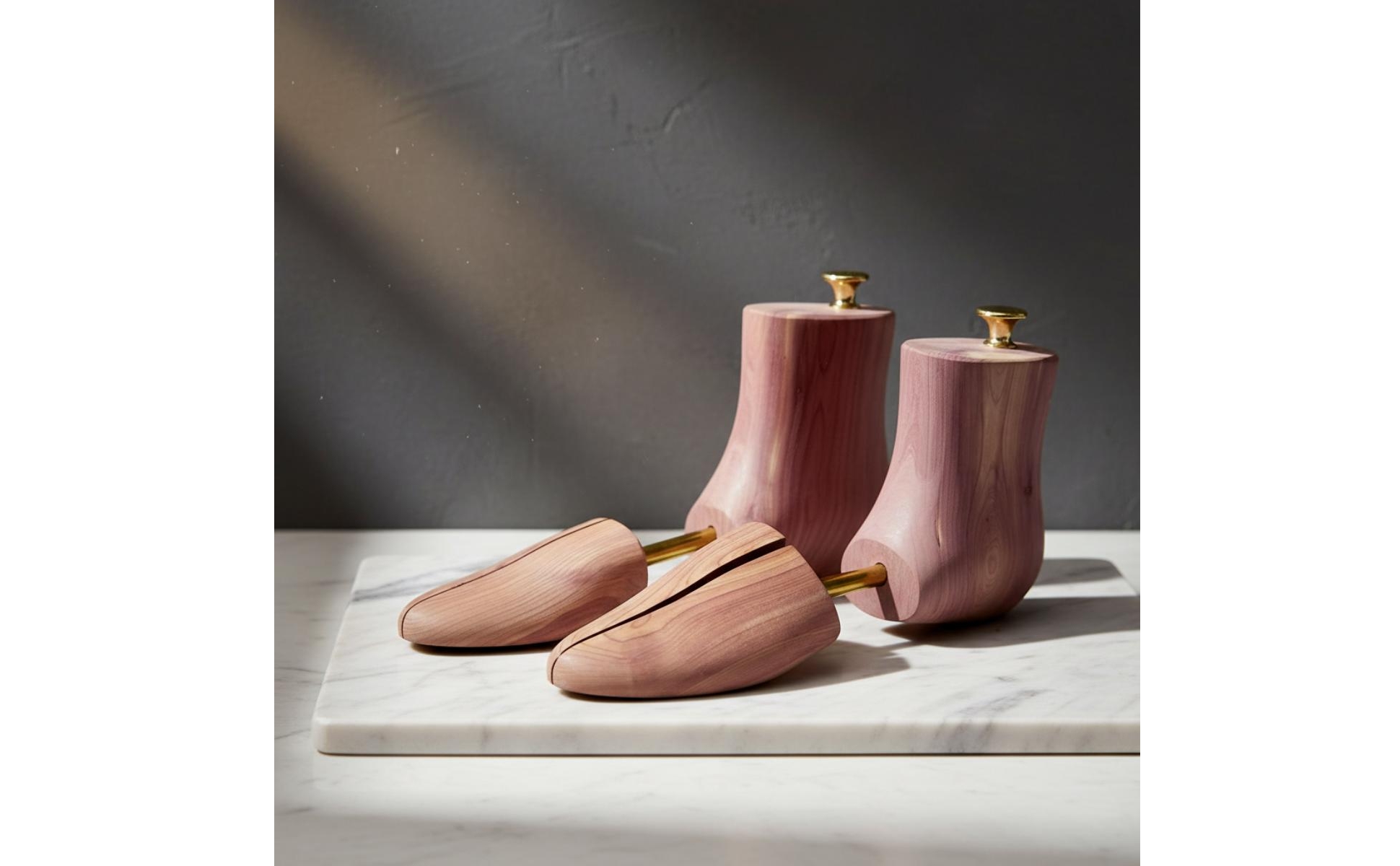 Cedar Boot Tree Fragrant Shoe Tree with Metal Rod for Closet Storage
