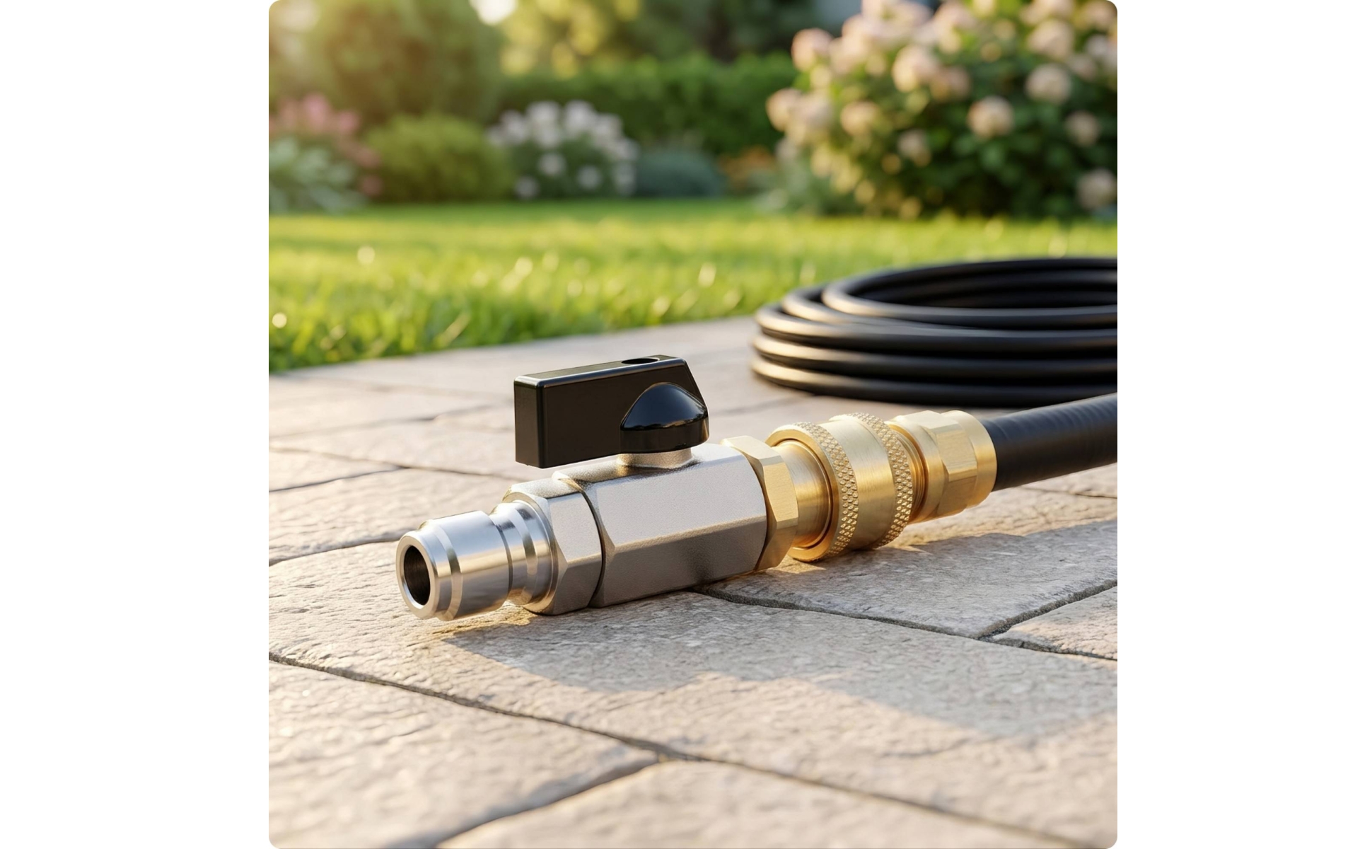 Inline Shut-off Valve Metal Ball Valve with Quick Connect Fittings Compact