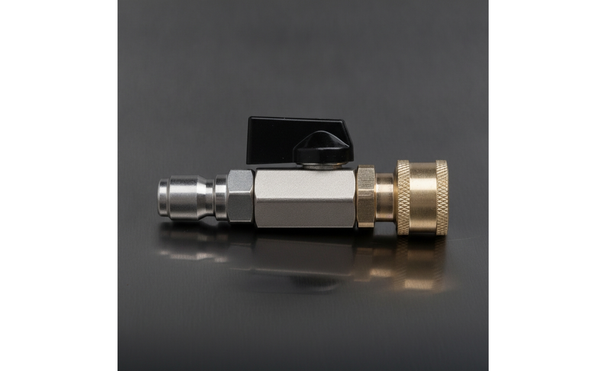 Inline Shut-off Valve Metal Ball Valve with Quick Connect Fittings Compact