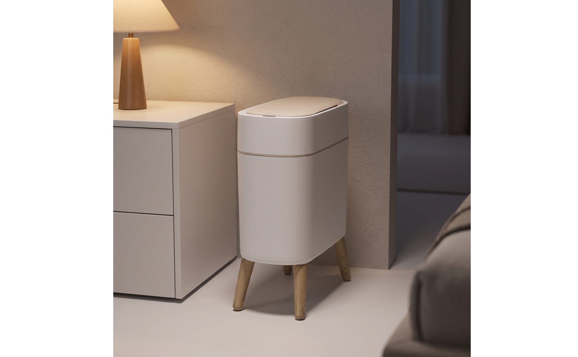 Smart Sensor Trash Can Narrow Automatic Trash Can with Legs Elevated for Kitchen
